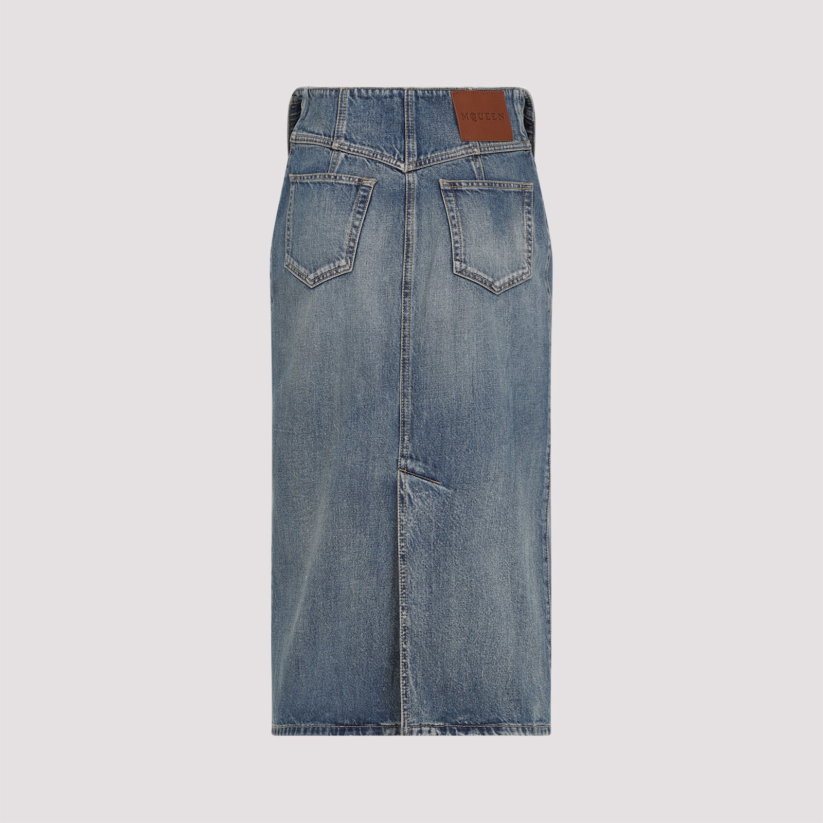 ALEXANDER MCQUEEN COTTON MIDI SKIRT