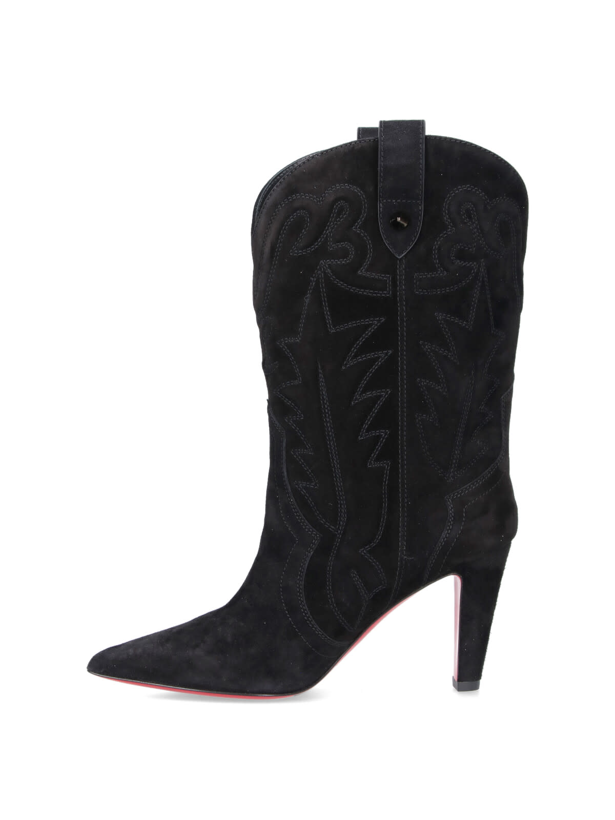 Christian Louboutin Santiabooty Ankle Boots In Black