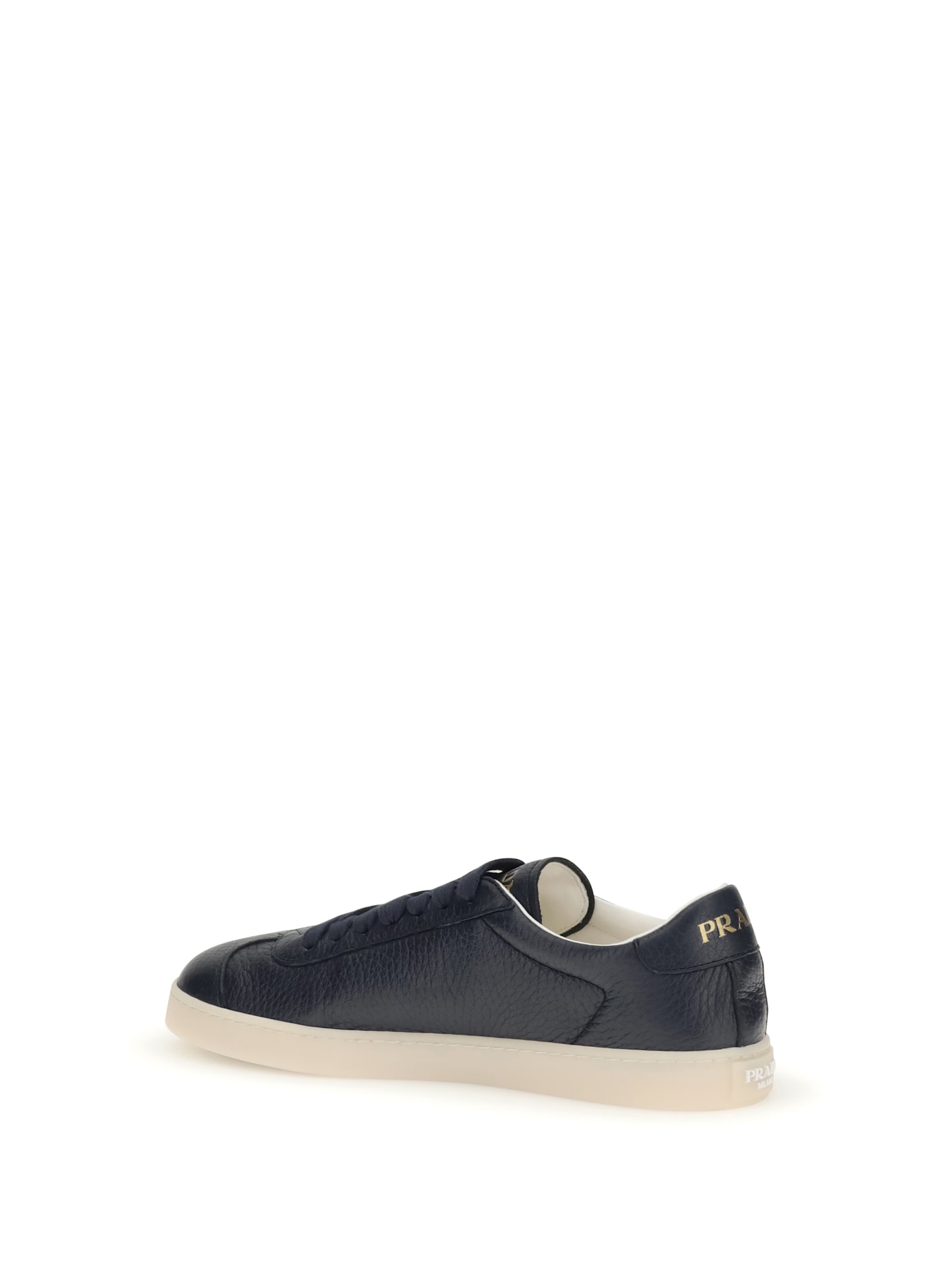 Prada Round-toe Low-top Casual Shoes In Black