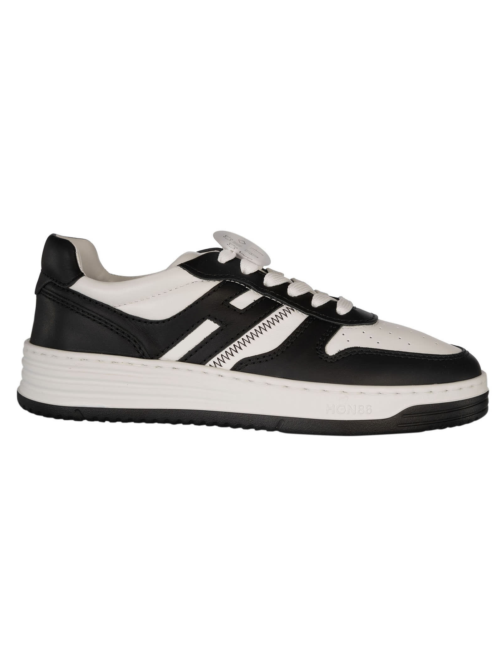 Shop Hogan H630 Sneakers In White/black