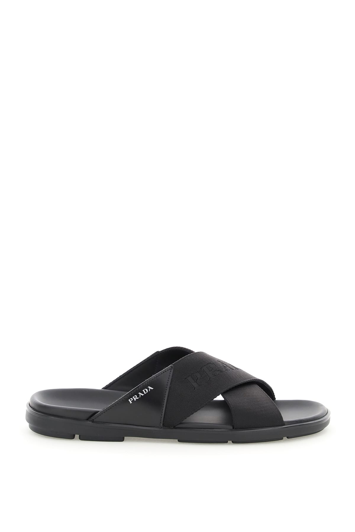 Prada Spazzolato Slide Sandal