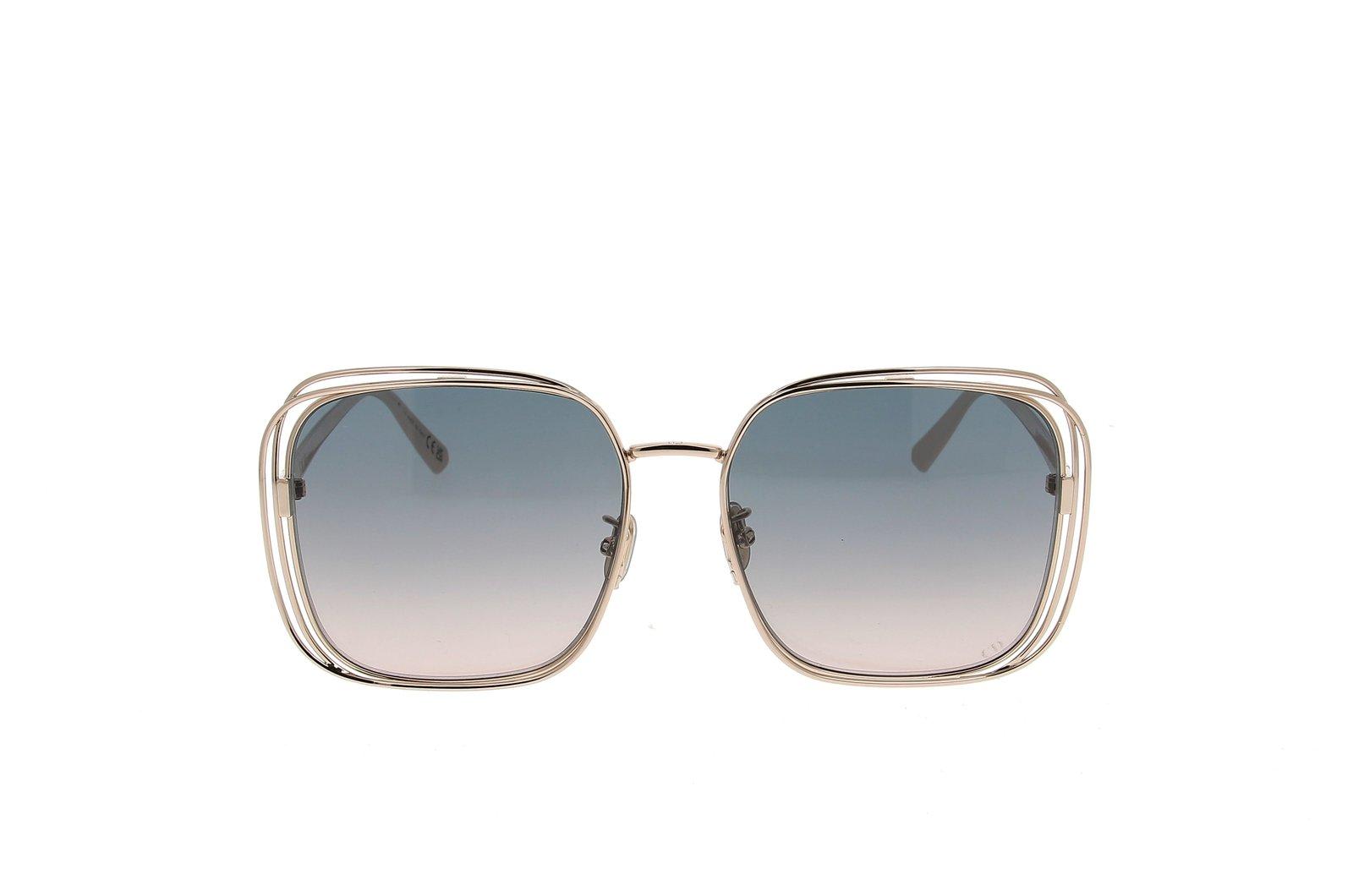 Shop Dior Square Frame Sunglasses In D0al