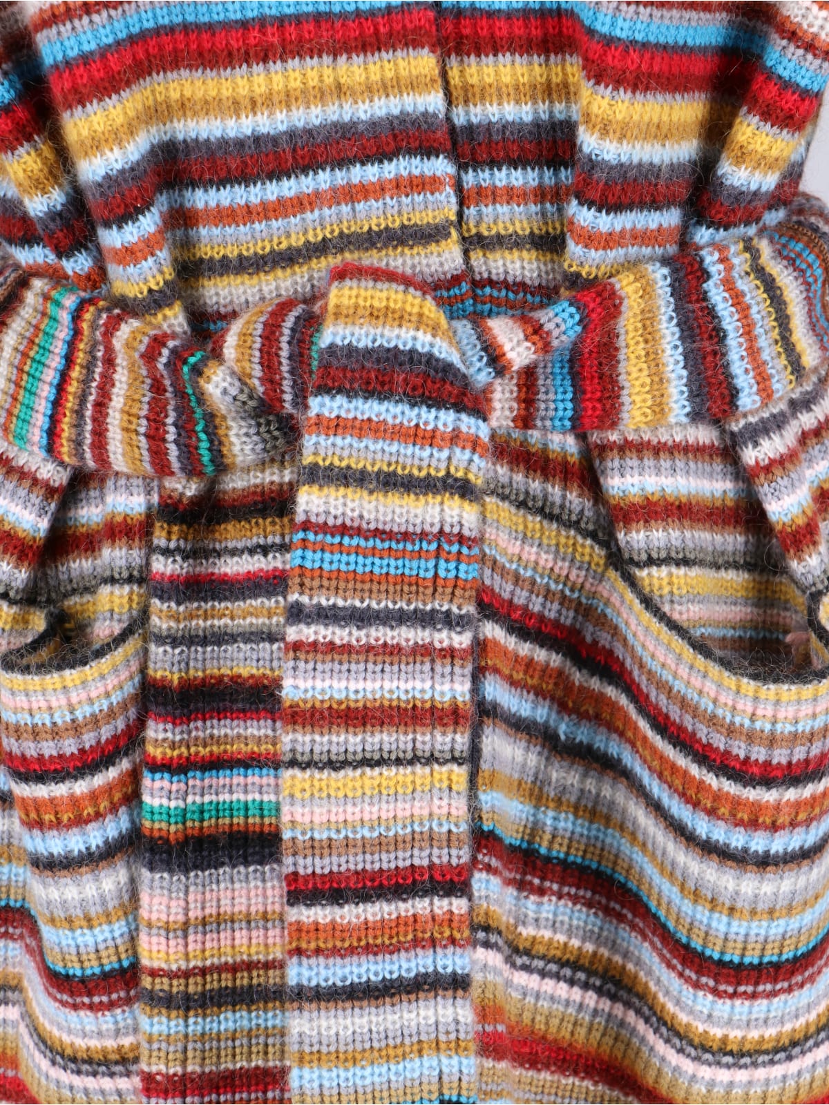 Shop Paul Smith Belt Detail Sweater In Multicolor