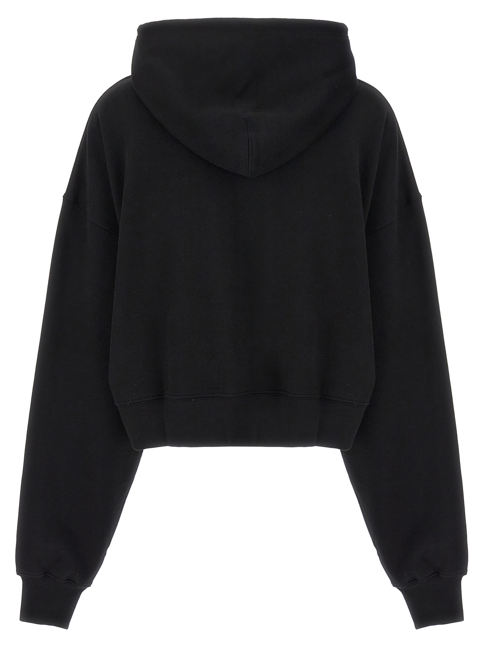 Shop Wardrobe.nyc Cropped Hoodie In Black