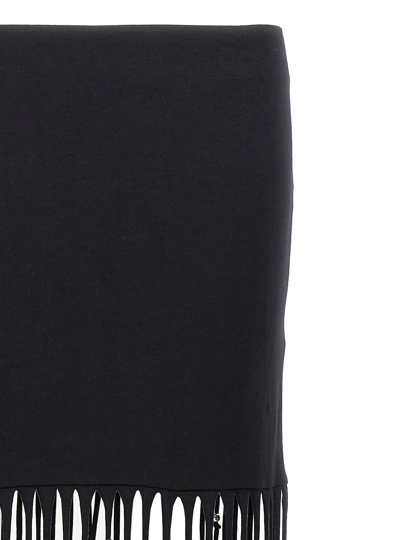 Shop Rotate Birger Christensen Sunday Capsule Beads Fringed Skirt In Black