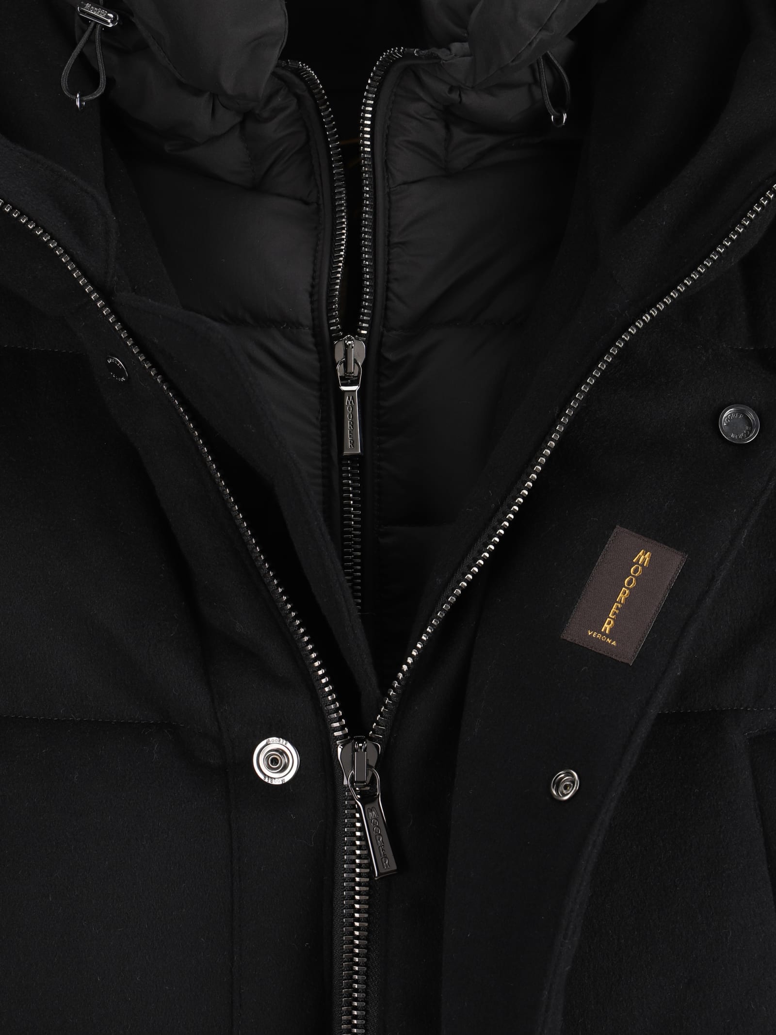 Shop Moorer Davide-lsl Parka Jacket In Nero