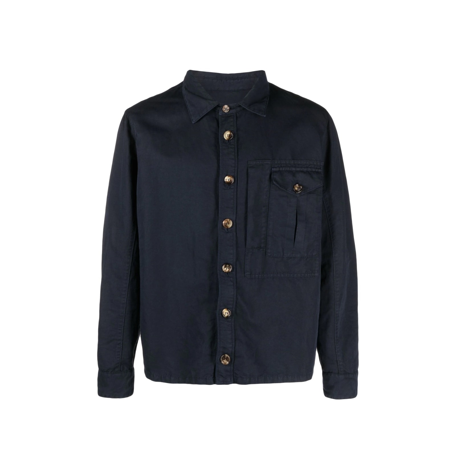Shop Brunello Cucinelli Shirt Jacket In Blue