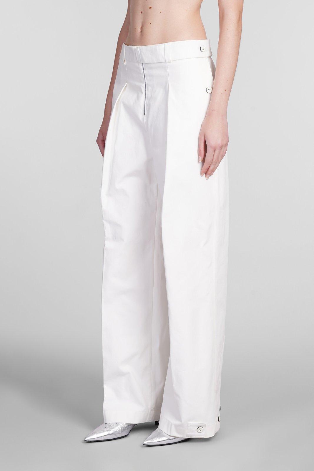 Shop Jil Sander Pleated Palazzo Trousers