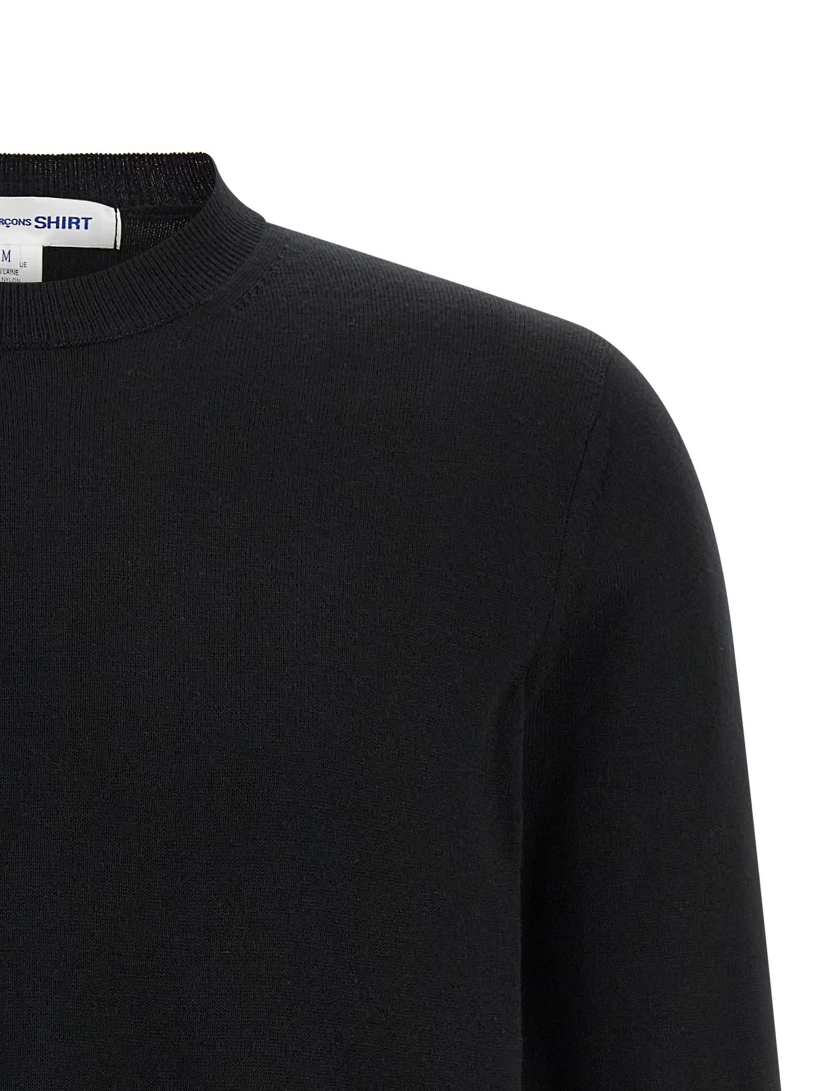 Comme Des Garçons Shirt Intarsia Sweater Sweaters And Cardigans Black In Black