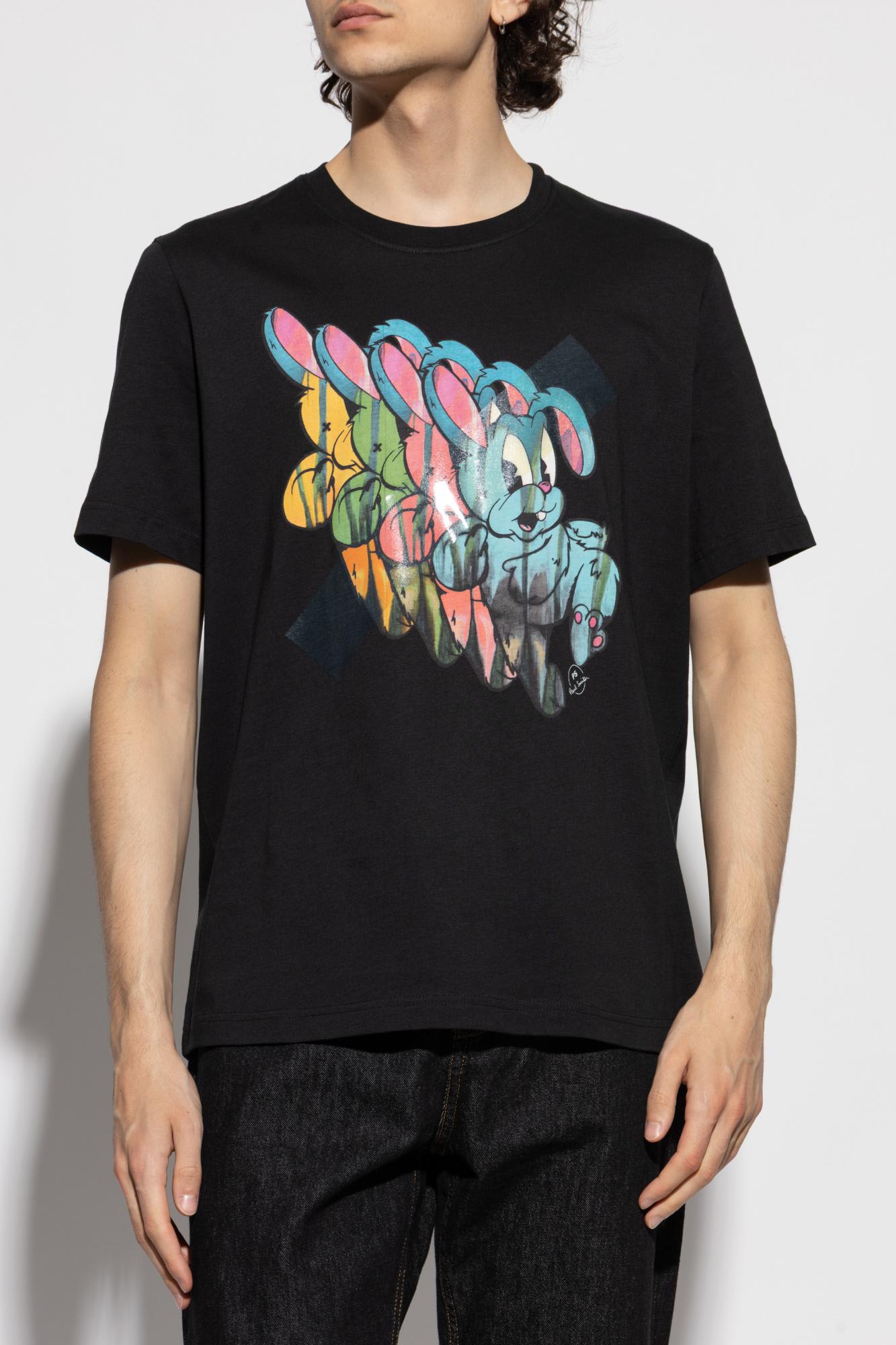 Ps By Paul Smith Ps Paul Smith T-shirt With Colorful Print In Black
