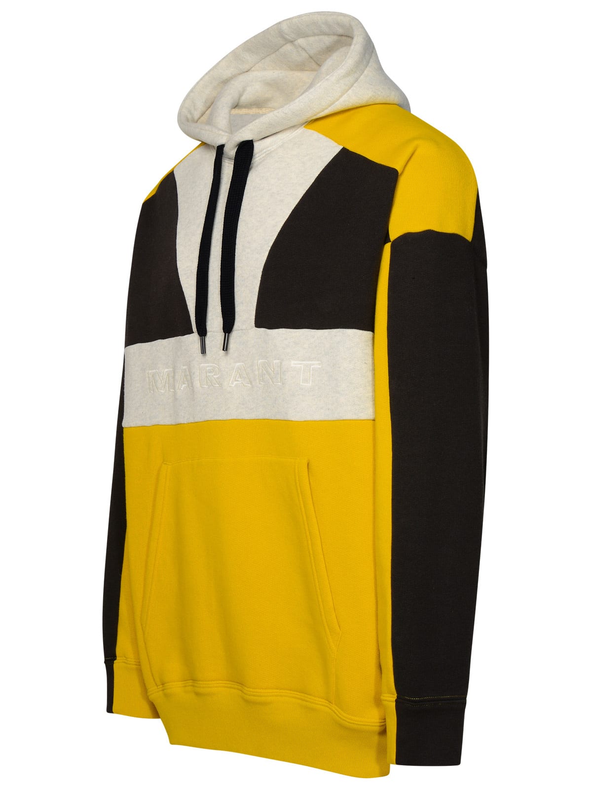 Shop Isabel Marant Wasil Yellow Cotton Blend Sweatshirt