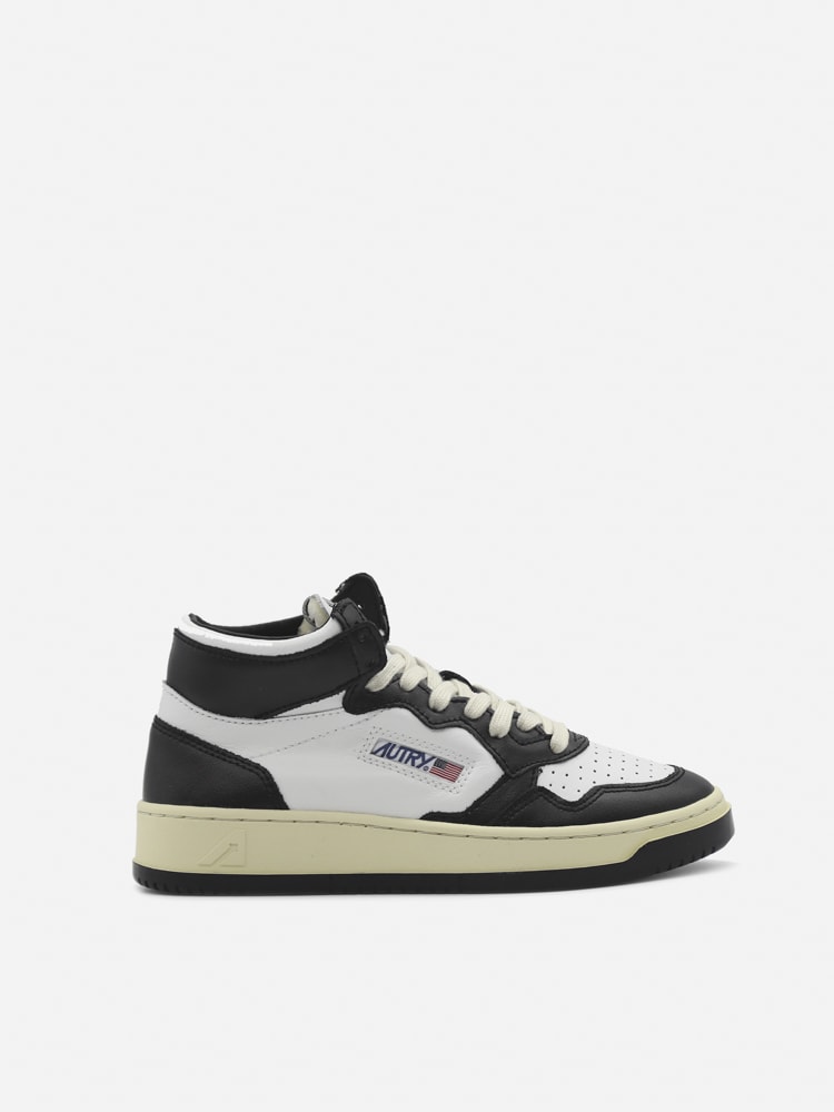 AUTRY TWO-TONE LOW-TOP trainers IN LEATHER