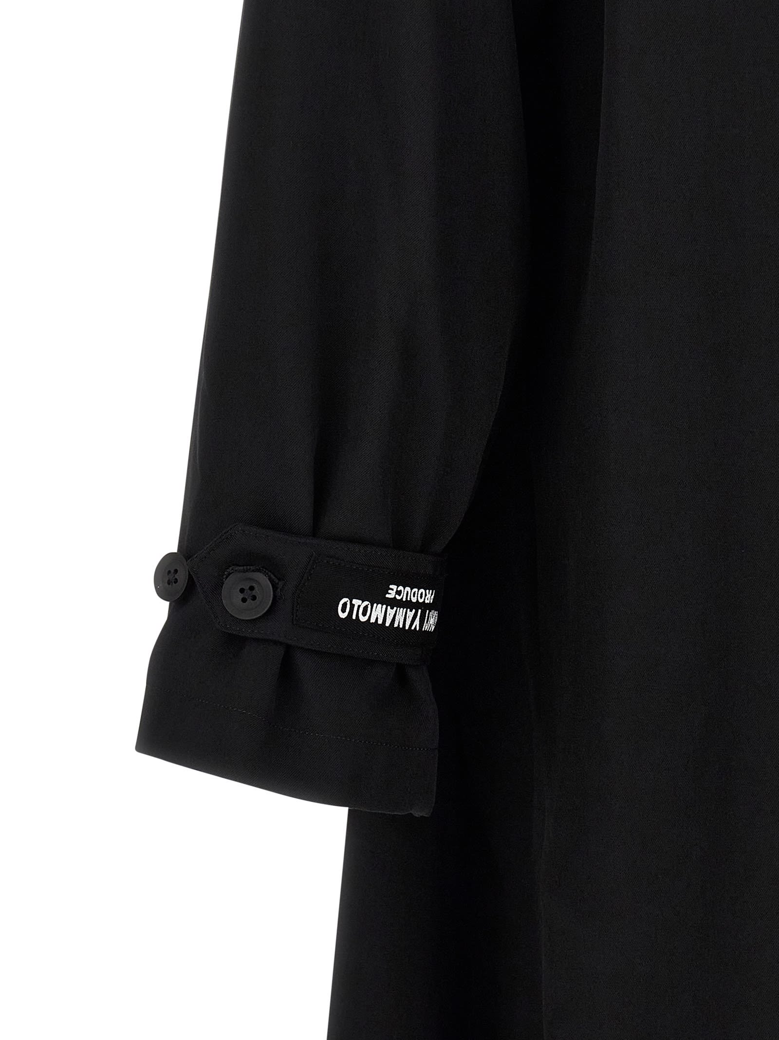 Yohji Yamamoto Light Wool Trench Coat Coats And Trench Coats Black In Black