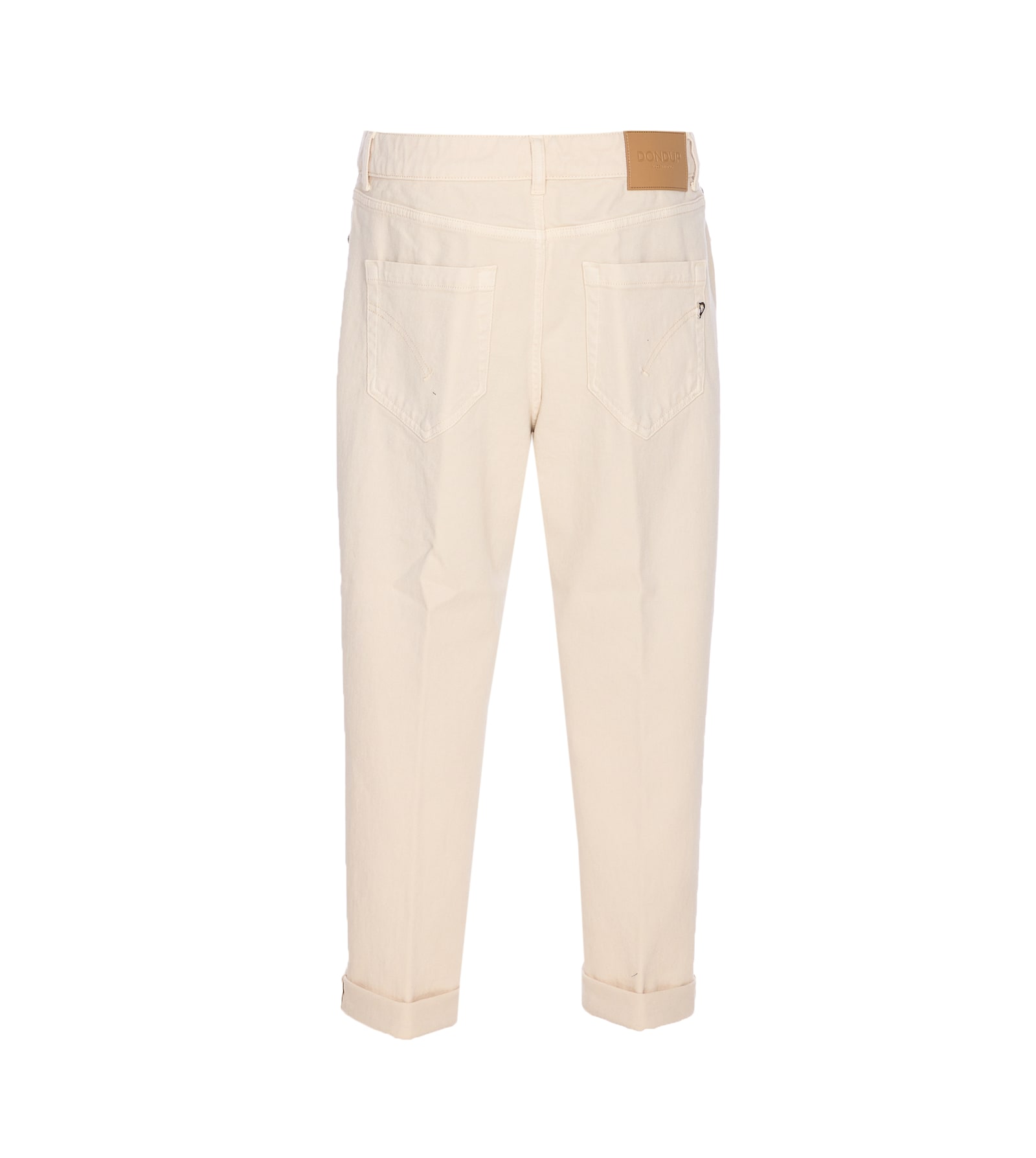 Dondup Button-fastening Patch-pocket Jeans In Gold