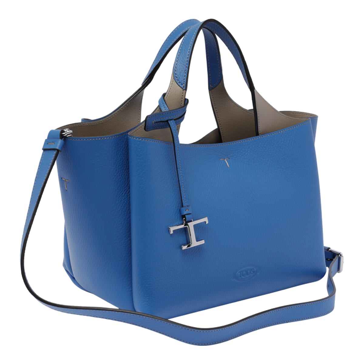 Shop Tod's Mini Leather Handbag In Blue