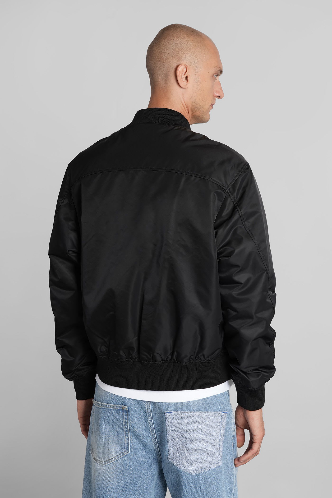 Axel Arigato Pen Layered Bomber Jacket In Black Polyamide In Black