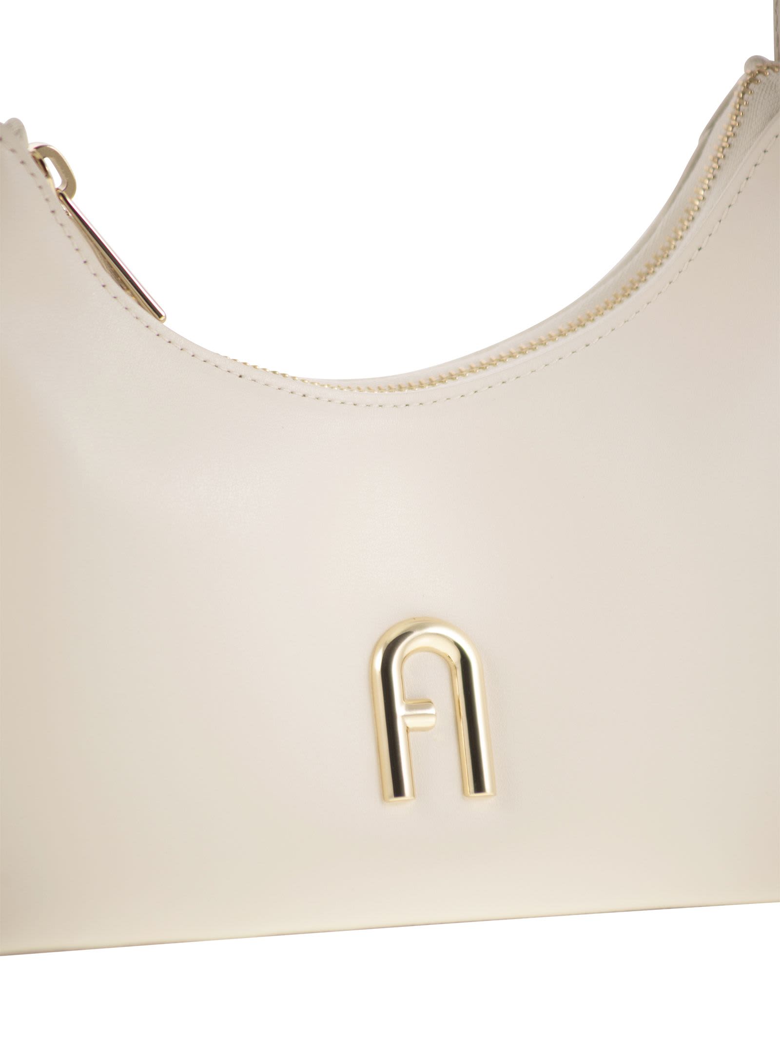 Furla 'mini Bag Leather Curved Handle' In Nude