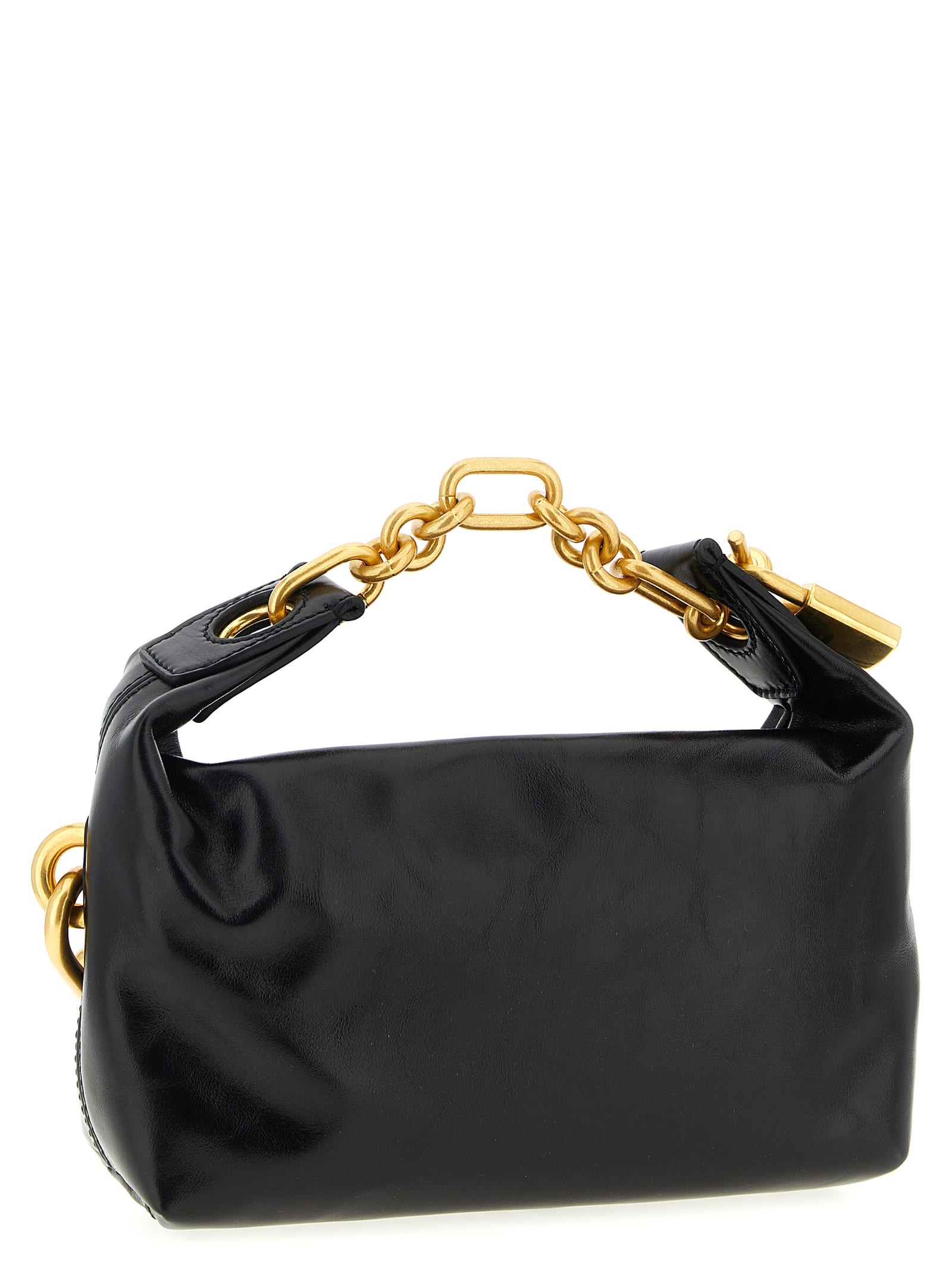 Balmain Sync Mini Handbag In Black