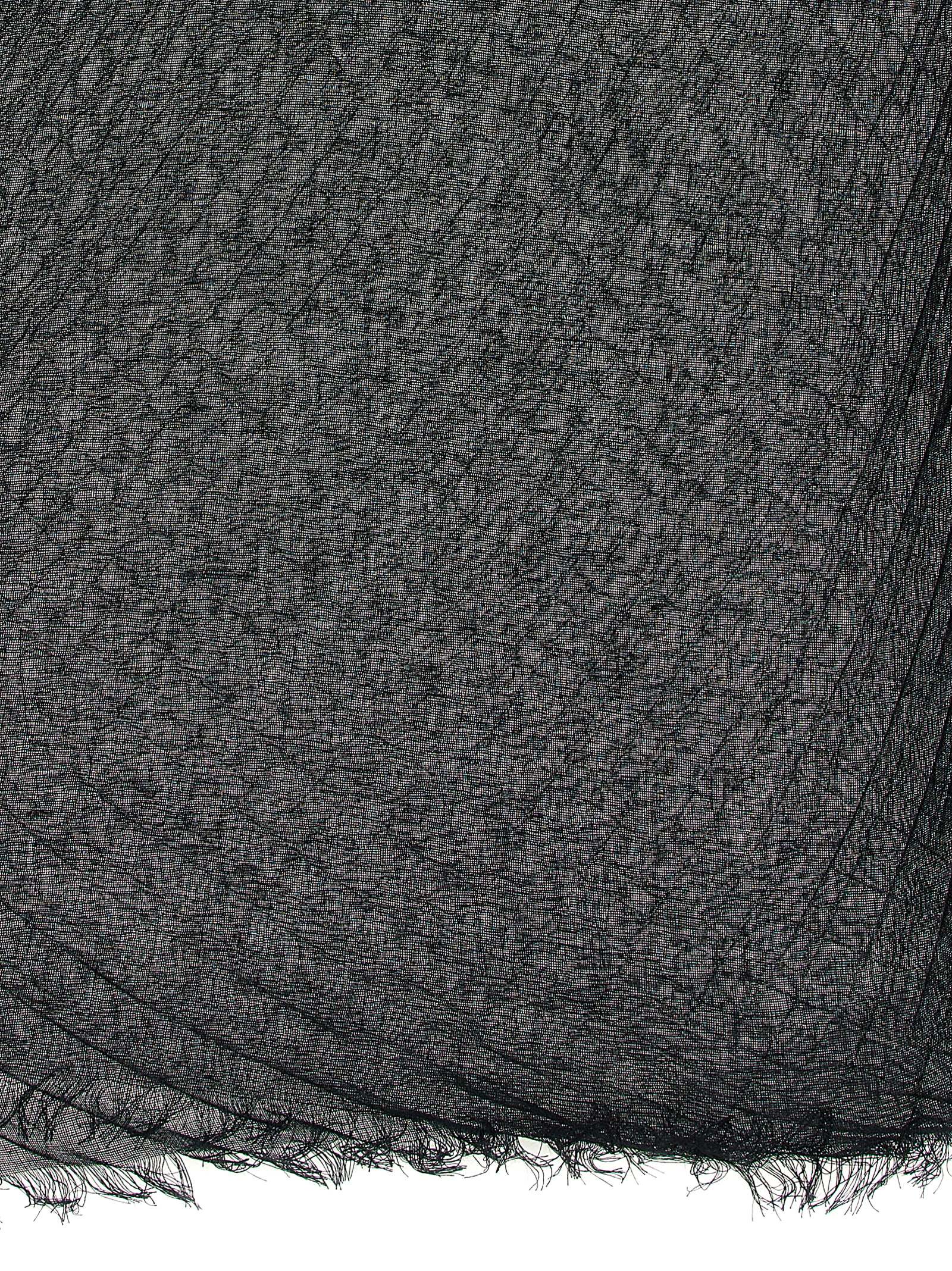 Issey Miyake Ramie Pleats Scarves And Foulards Black