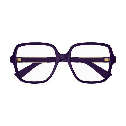 Shop Gucci Square Frame Glasses In 003 Violet Violet Transpa