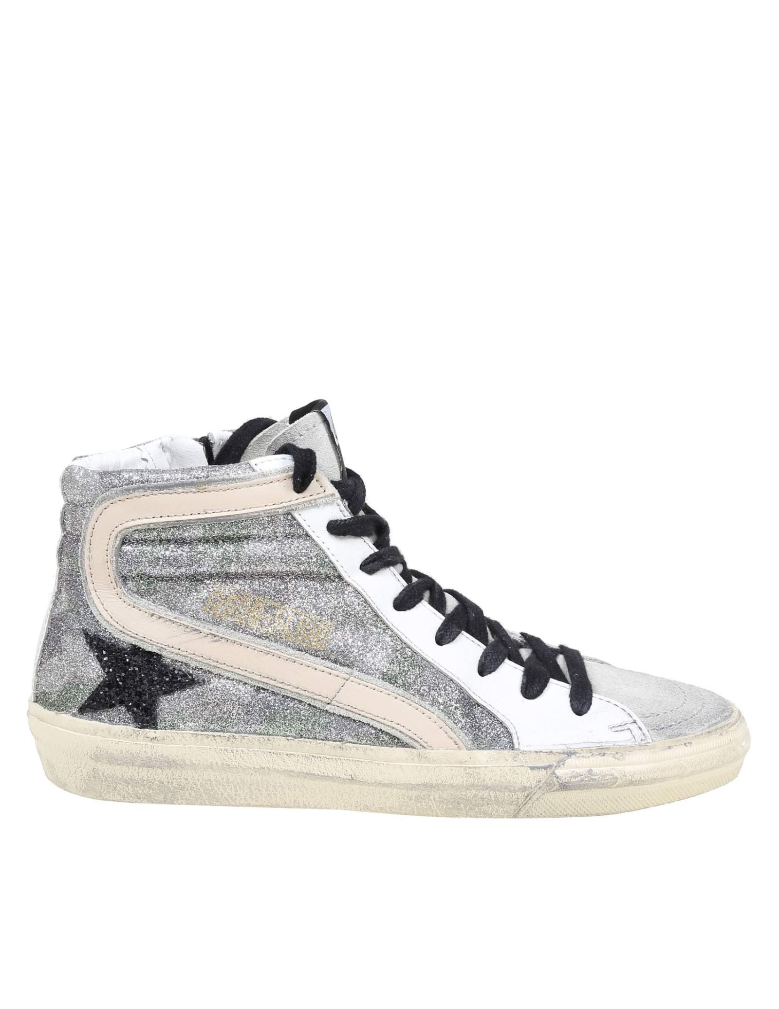 Golden Goose Leather And Suede Slide Sneakers