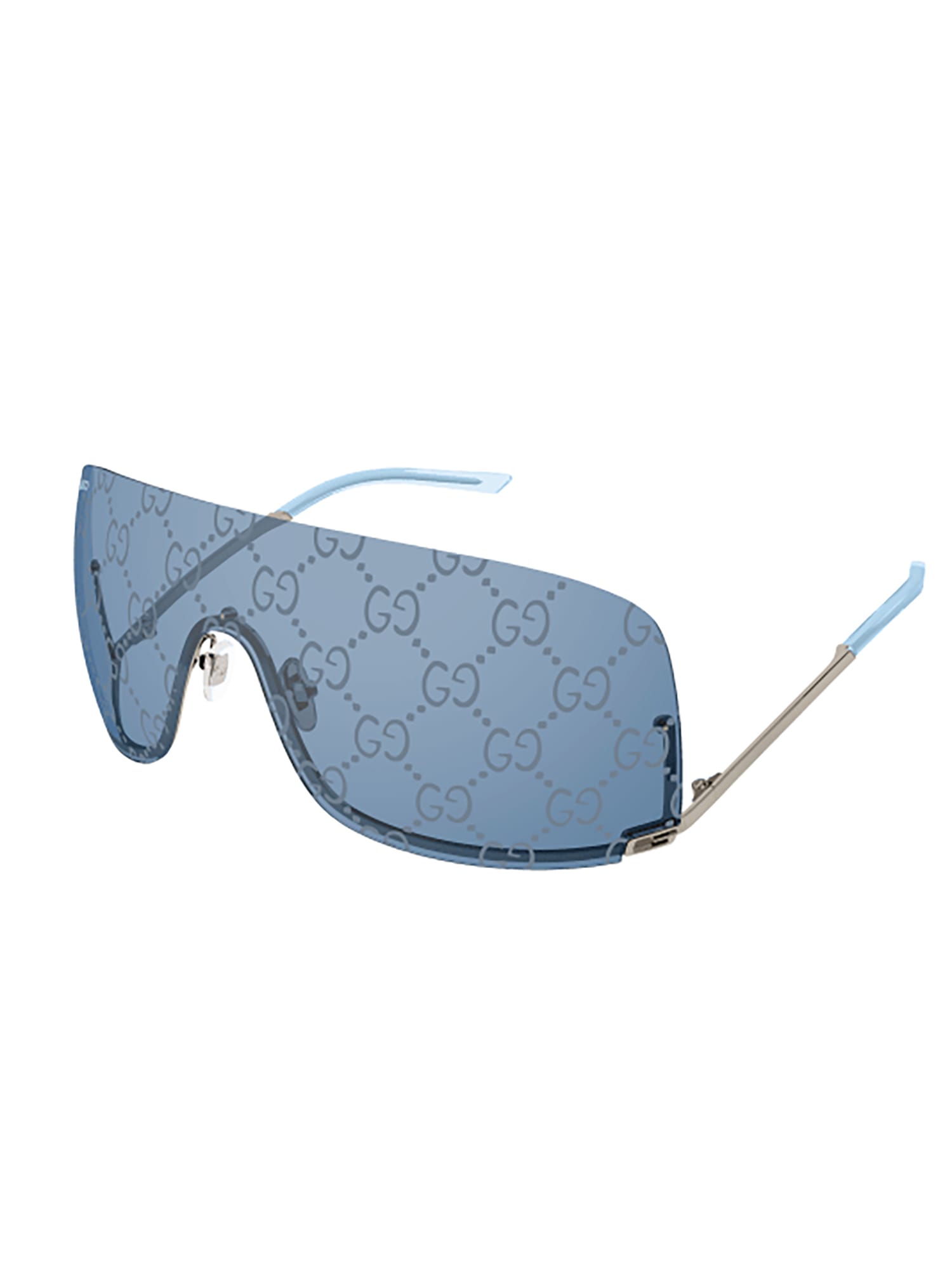 Shop Gucci Gg1560s Sunglasses In 003 Grey Grey Blue