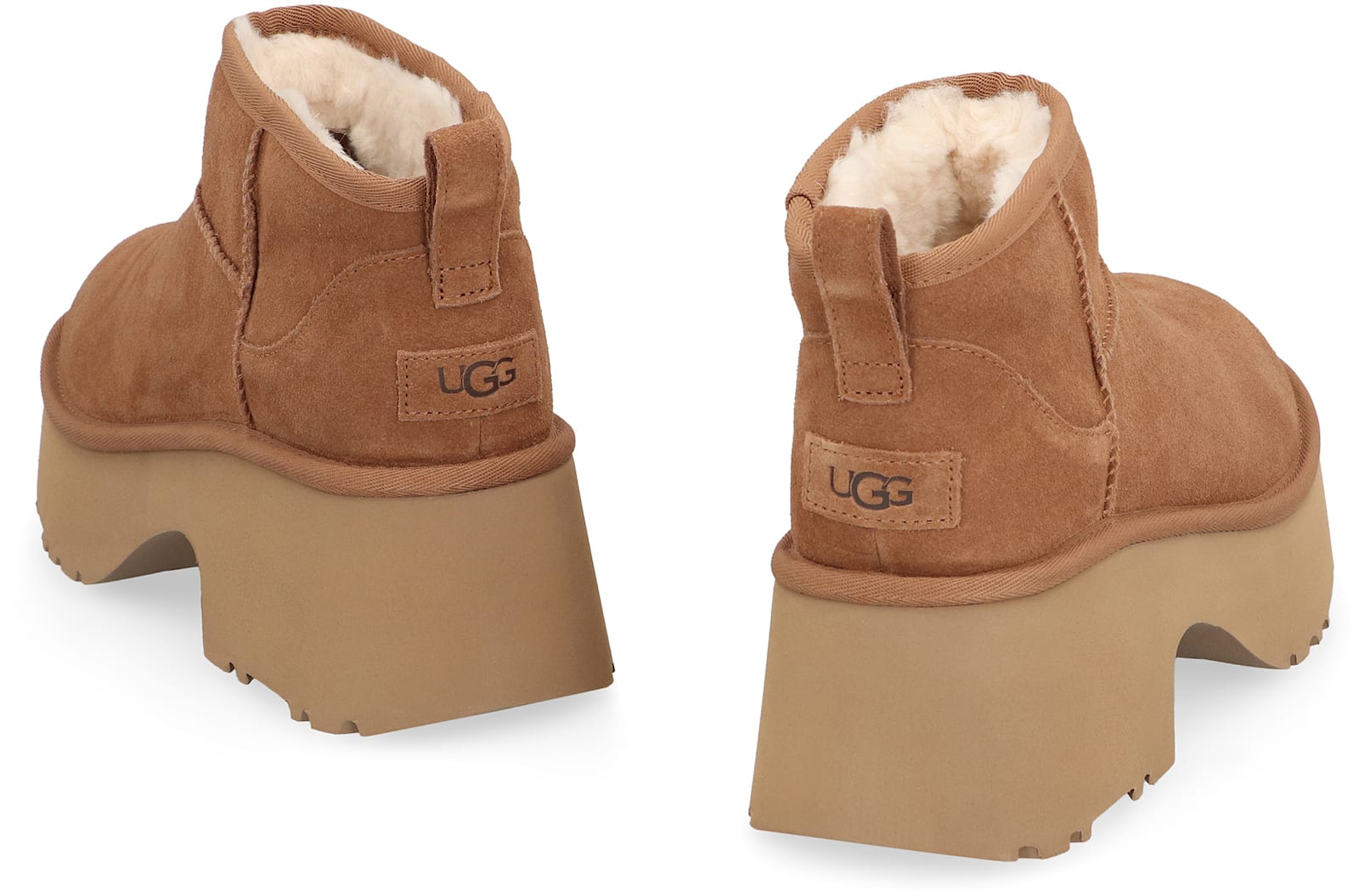 Ugg Brown 'ultra Mini New Heights' Boots In Brown