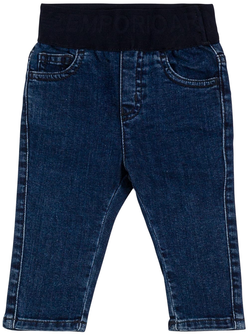 Emporio Armani Stretch Denim Jeans With Elastic Waist