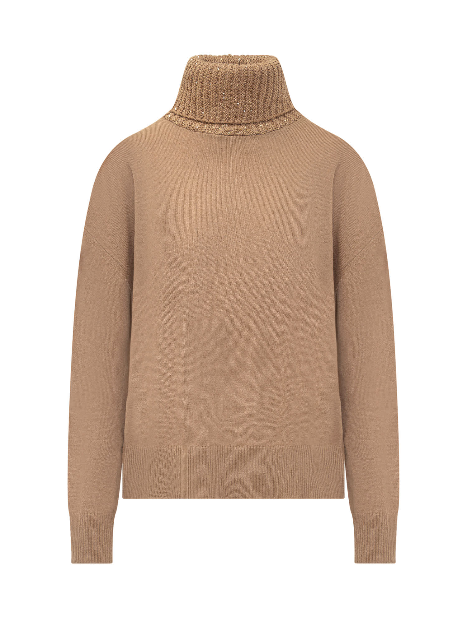 Shop Fabiana Filippi Dolcevita Sweater In Cammello