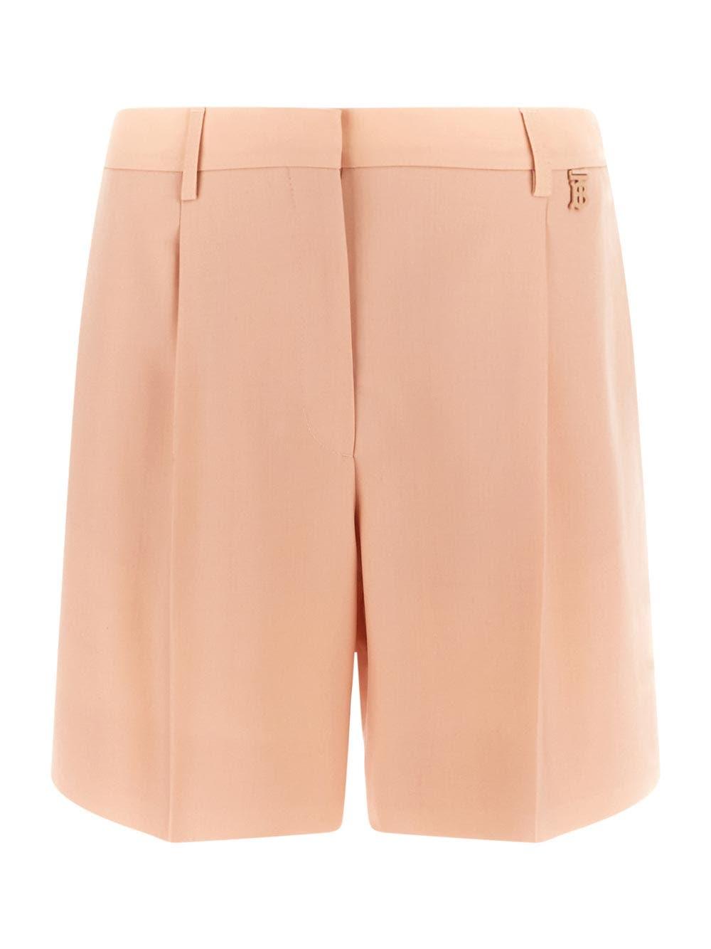 Shop Burberry Tailored Shorts In Pink