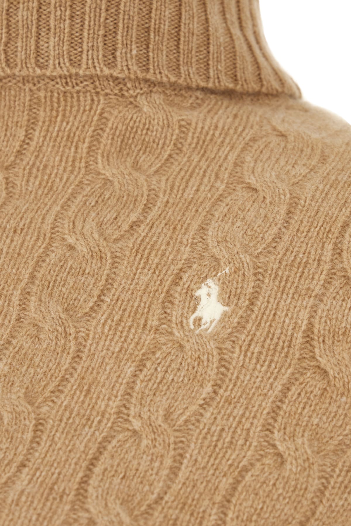 POLO RALPH LAUREN CAMEL WOOL BLEND SWEATER 