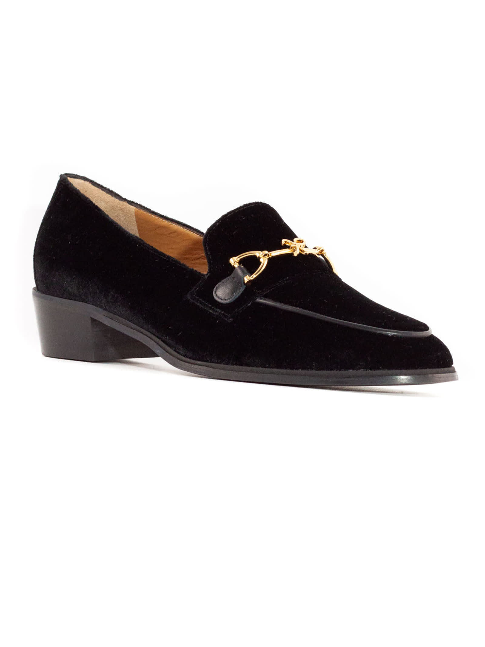 Shop Roberto Festa Black Velvet Axel Loafer