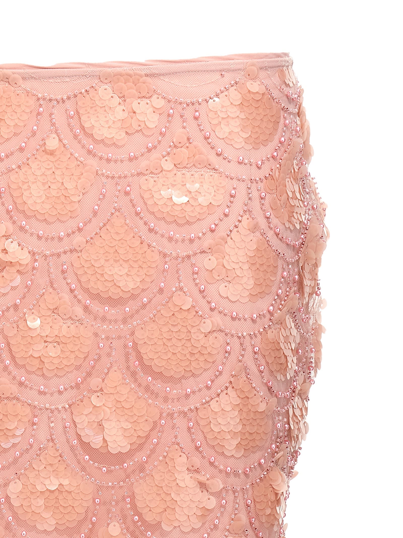 Shop Rotate Birger Christensen Sequin Pencil Skirt In Pink