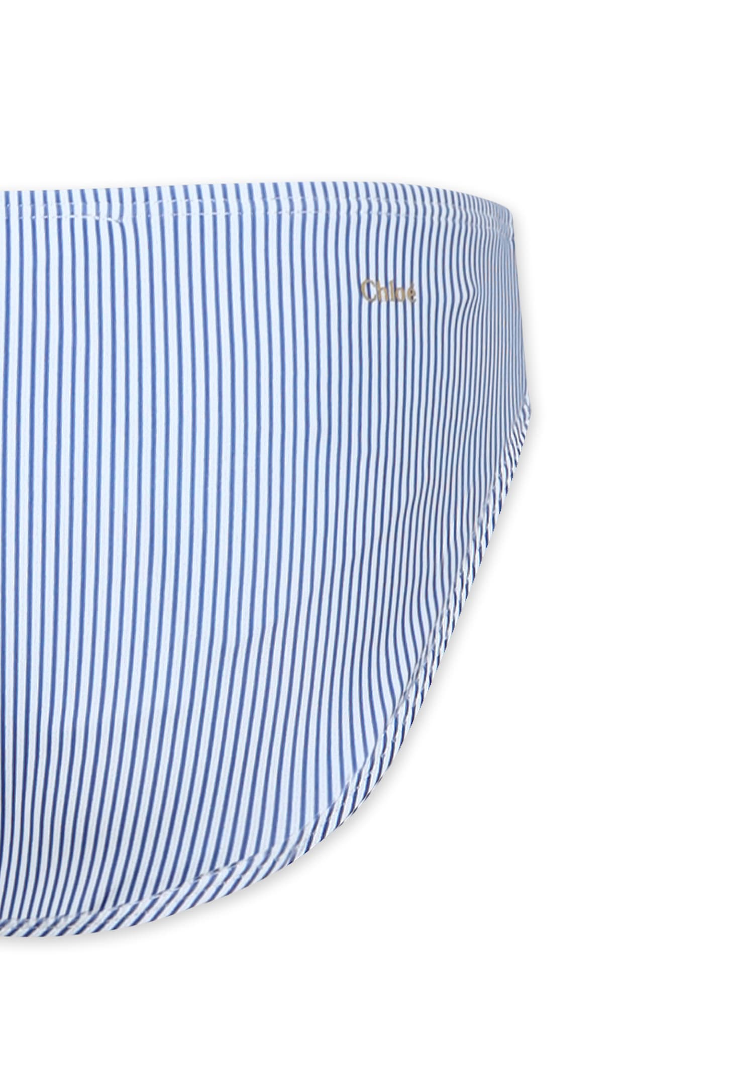 Chloé Striped Bikini Briefs In Blue