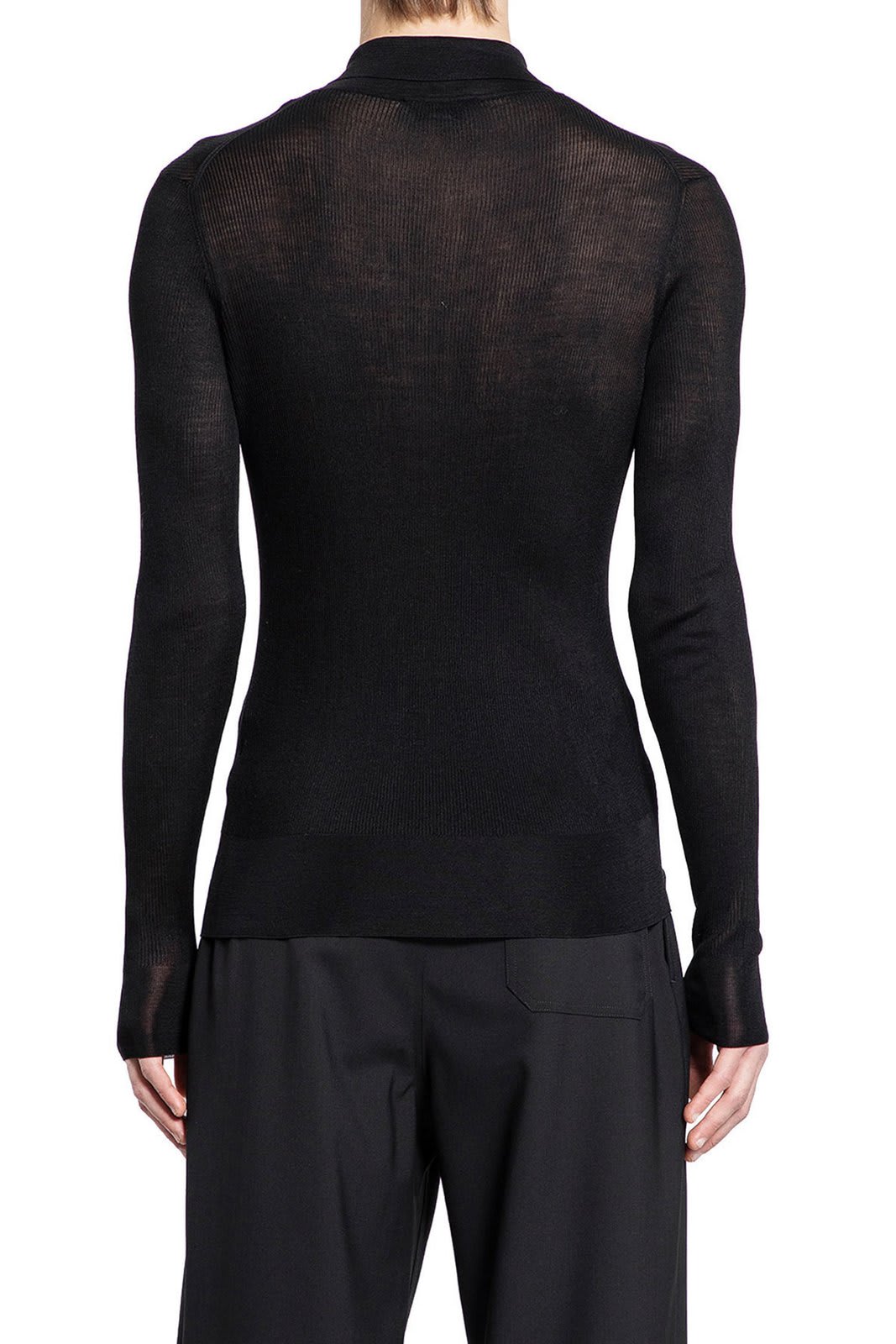 Shop Tom Ford Slim Fit Knitted Jumper In Black