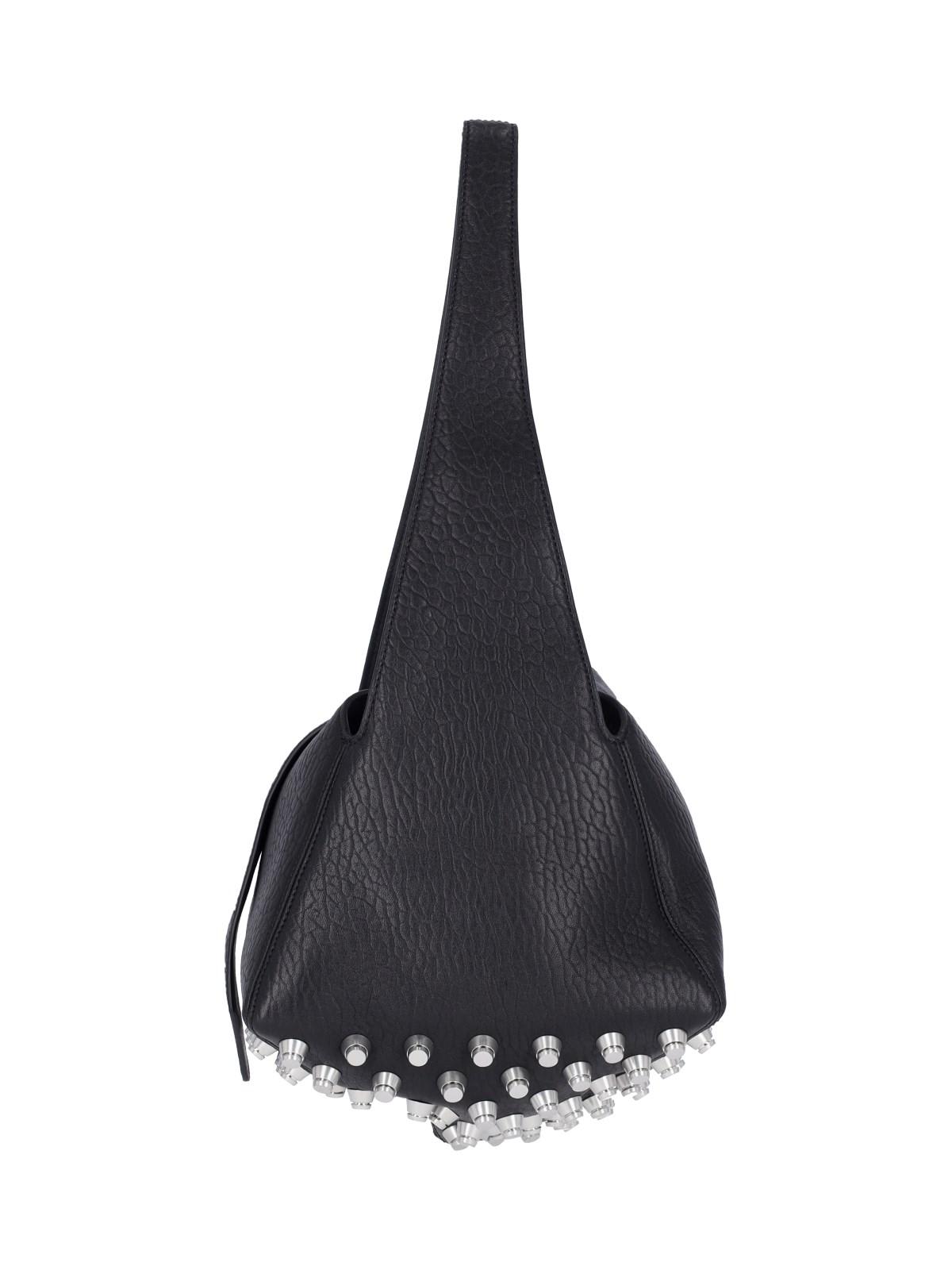 Shop Alexander Wang Medium Handbag Hobo Rex In Black