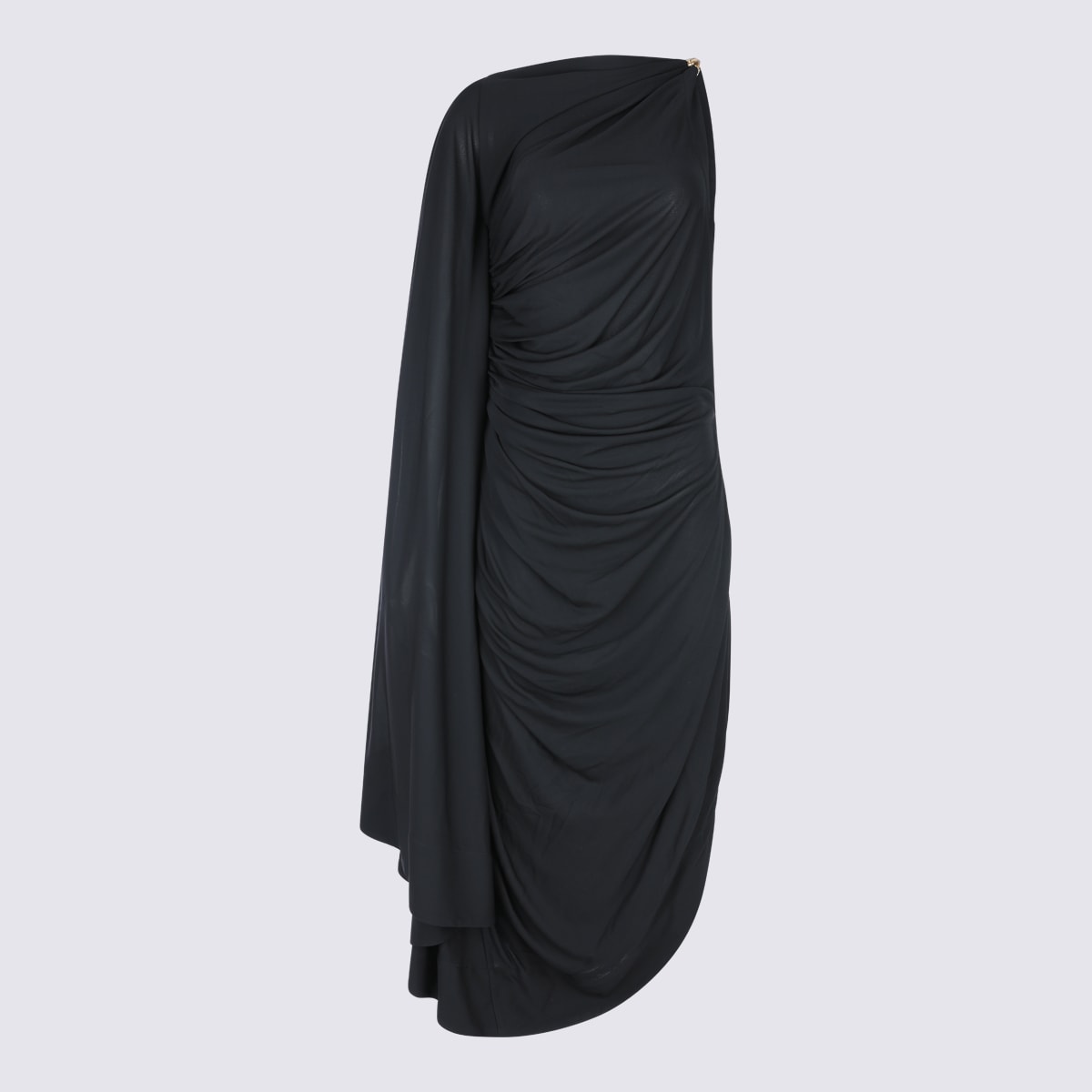 BOTTEGA VENETA BLACK MIDI DRESS