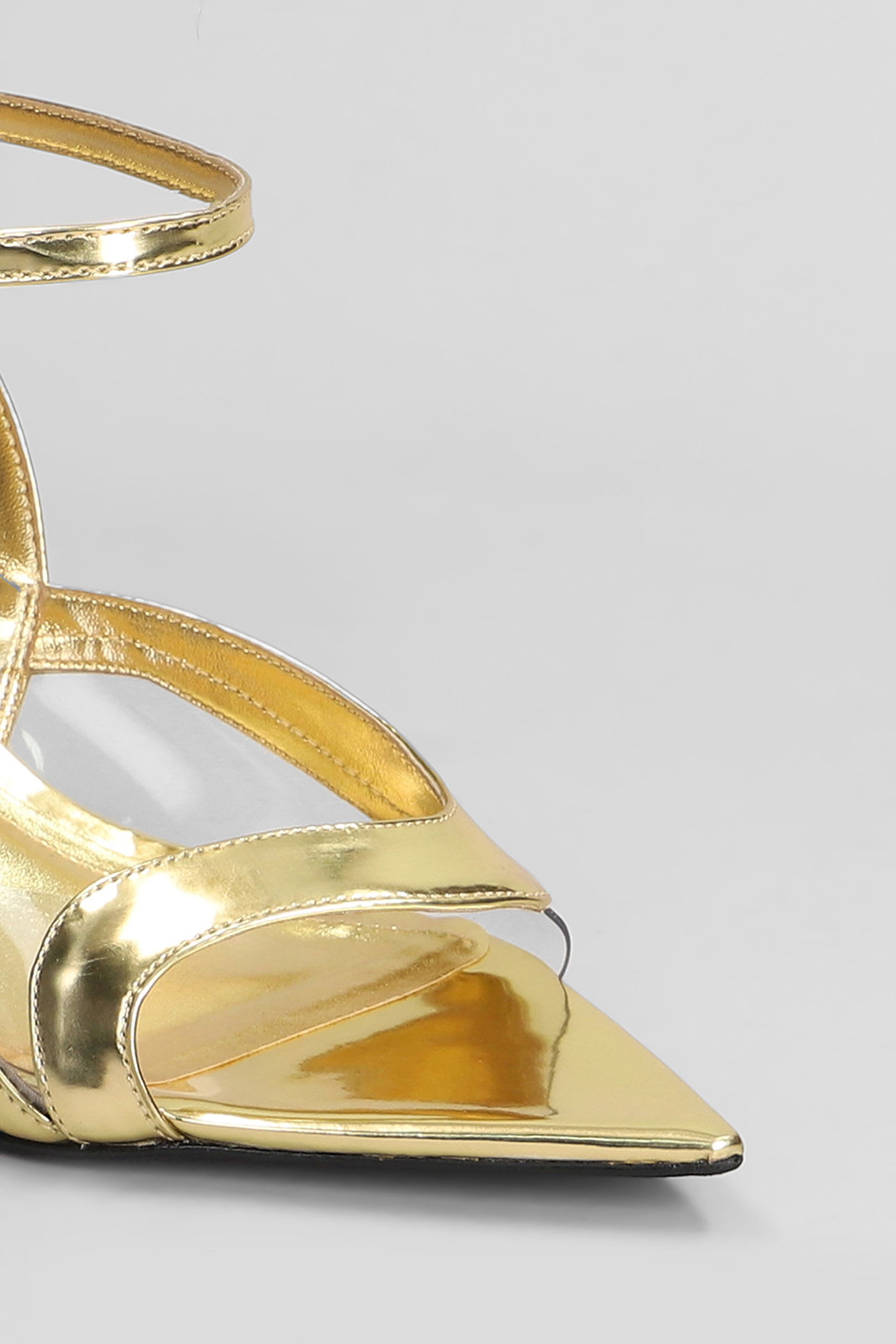 Shop Schutz Sandals In Gold Leather