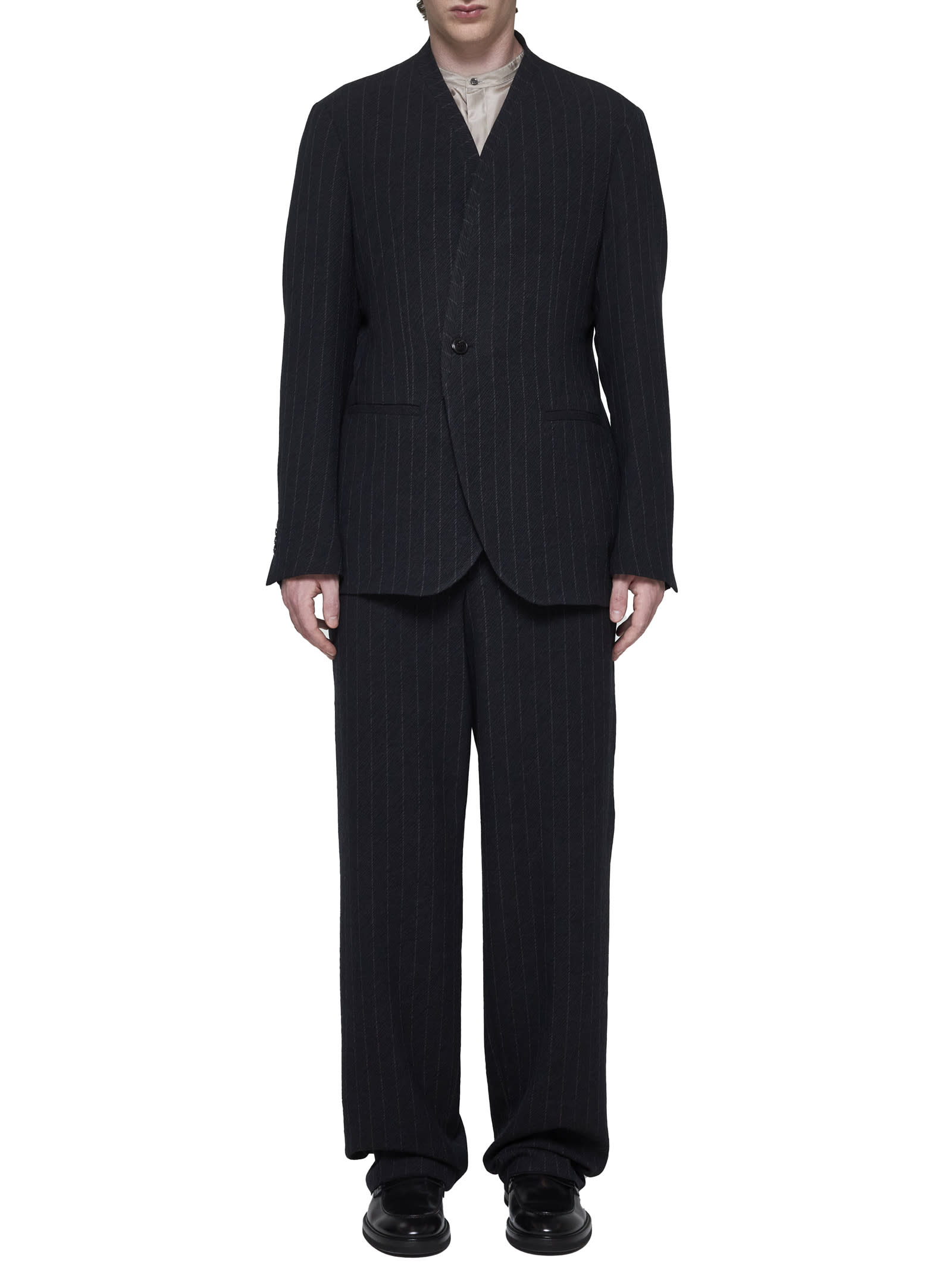 Shop Giorgio Armani Suit In Black