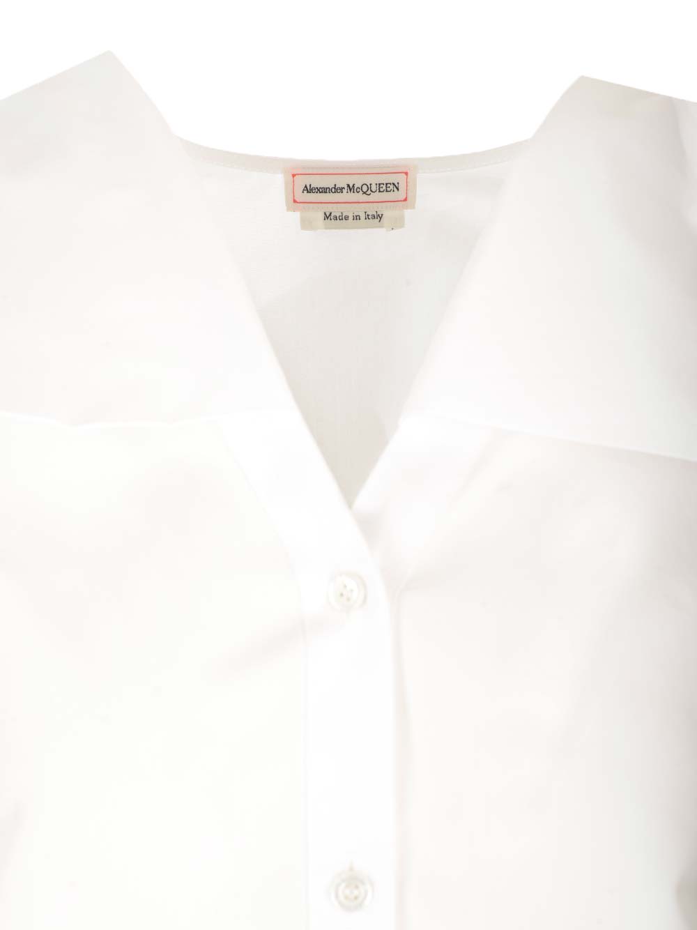 Shop Alexander Mcqueen Shirt With Drape In White