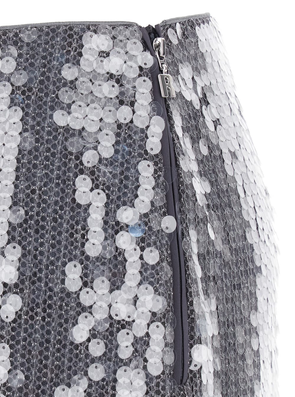 Rotate Birger Christensen Net Sequin Midi Skirt In Gray