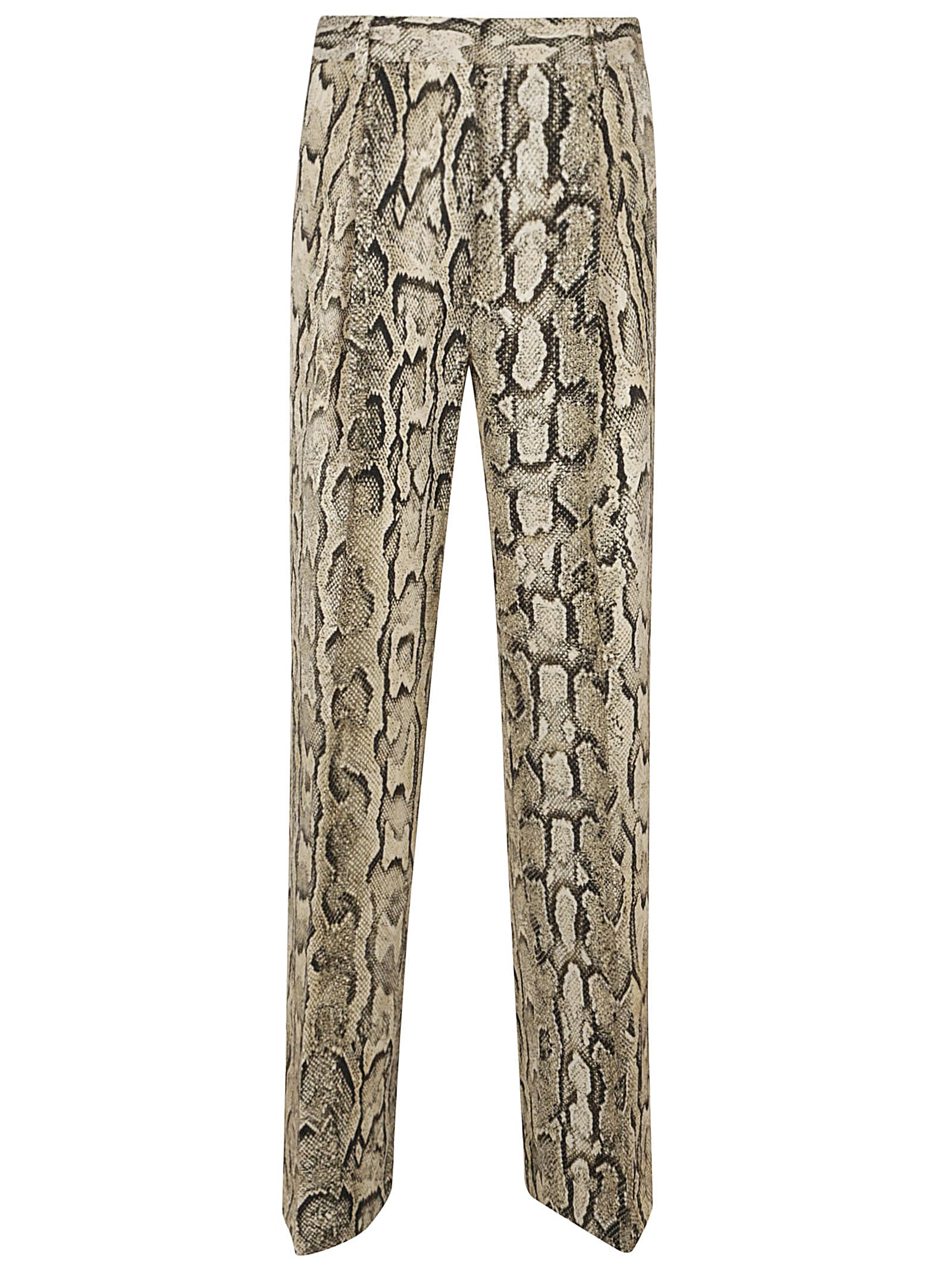 Dries Van Noten Straight Trousers With Belt Loops And Pockets In Neutral
