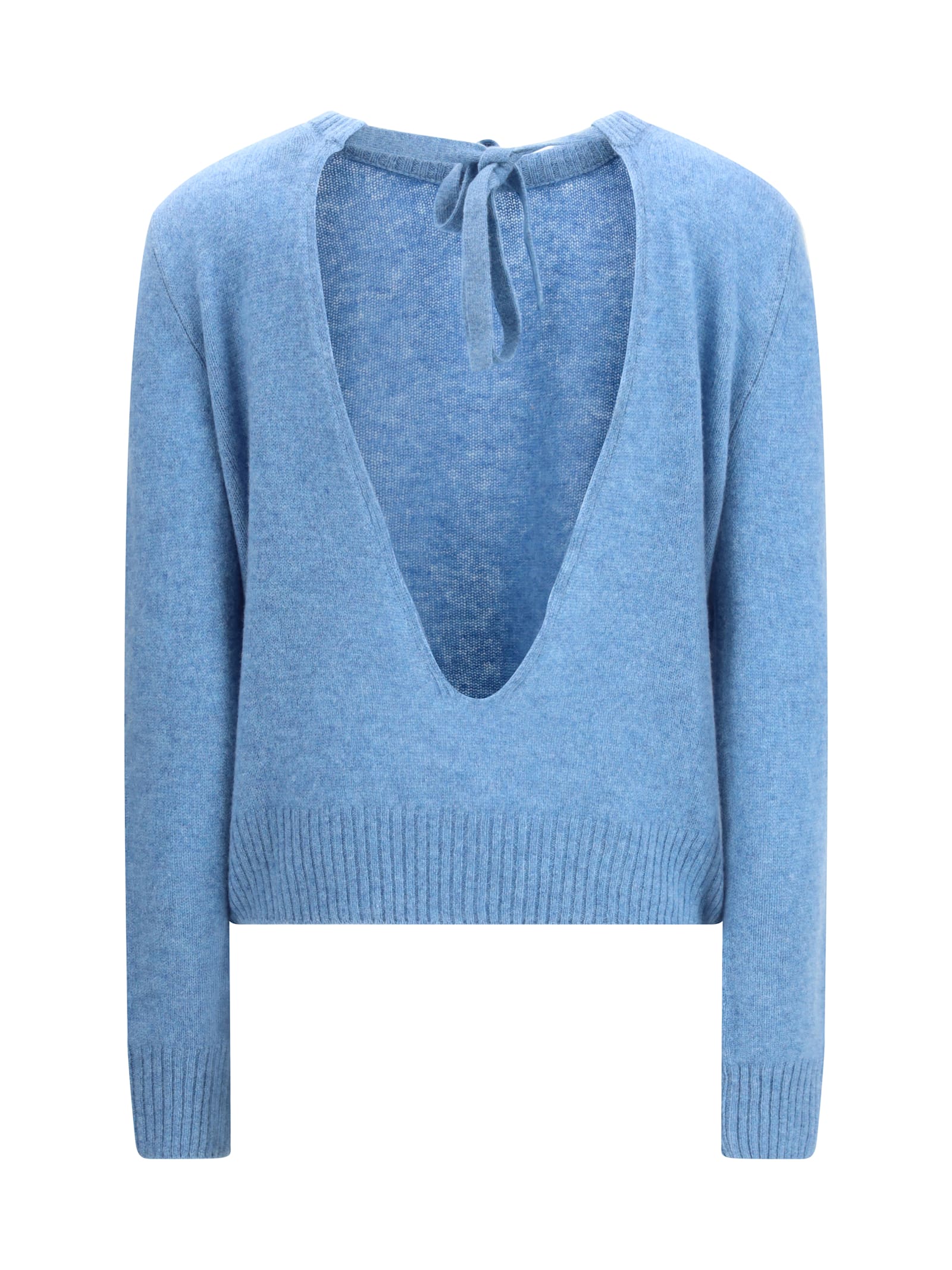 Marni Long-sleeved Crewneck Sweater In Blue