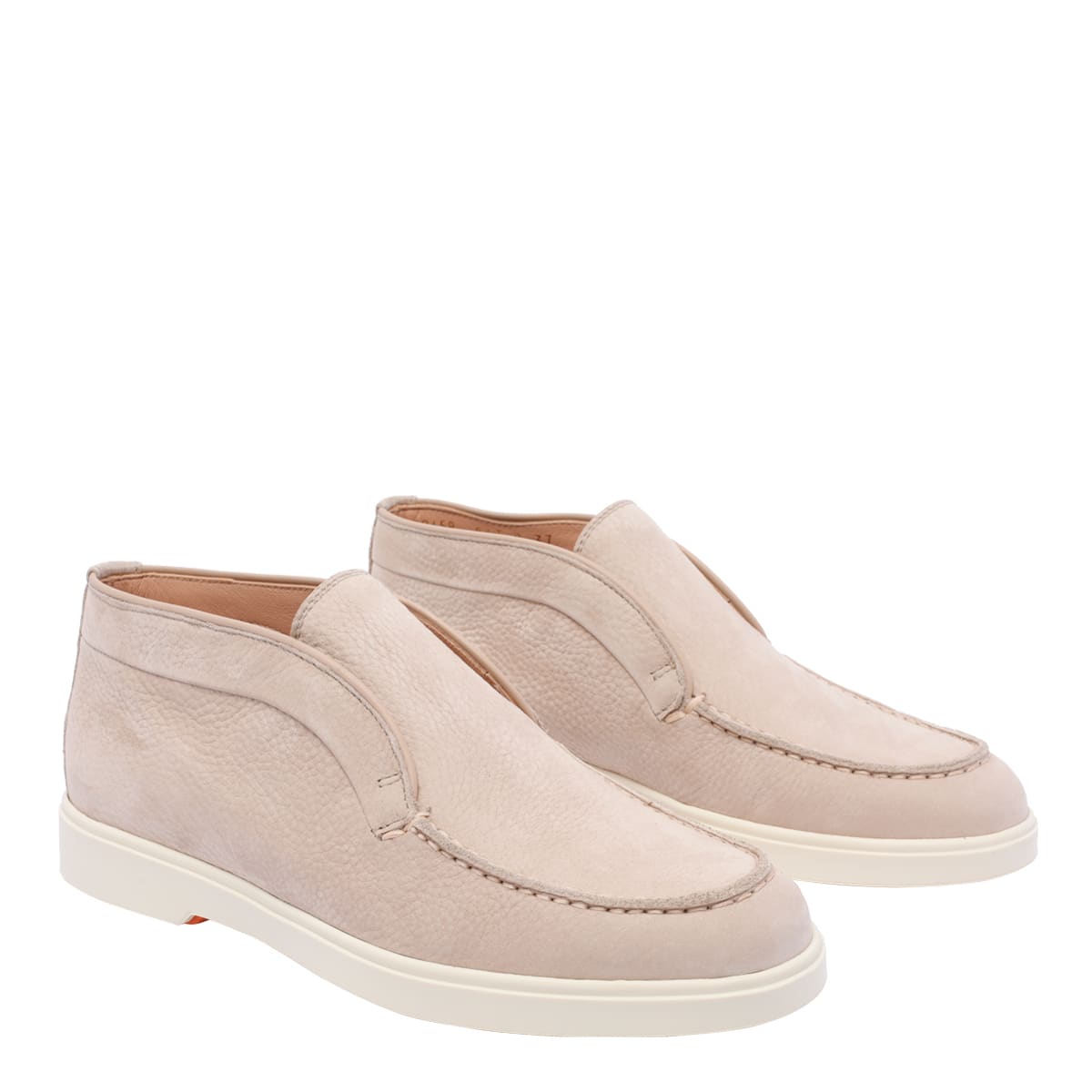Santoni Suede Low-top Loafers Rubber Sole In Multi