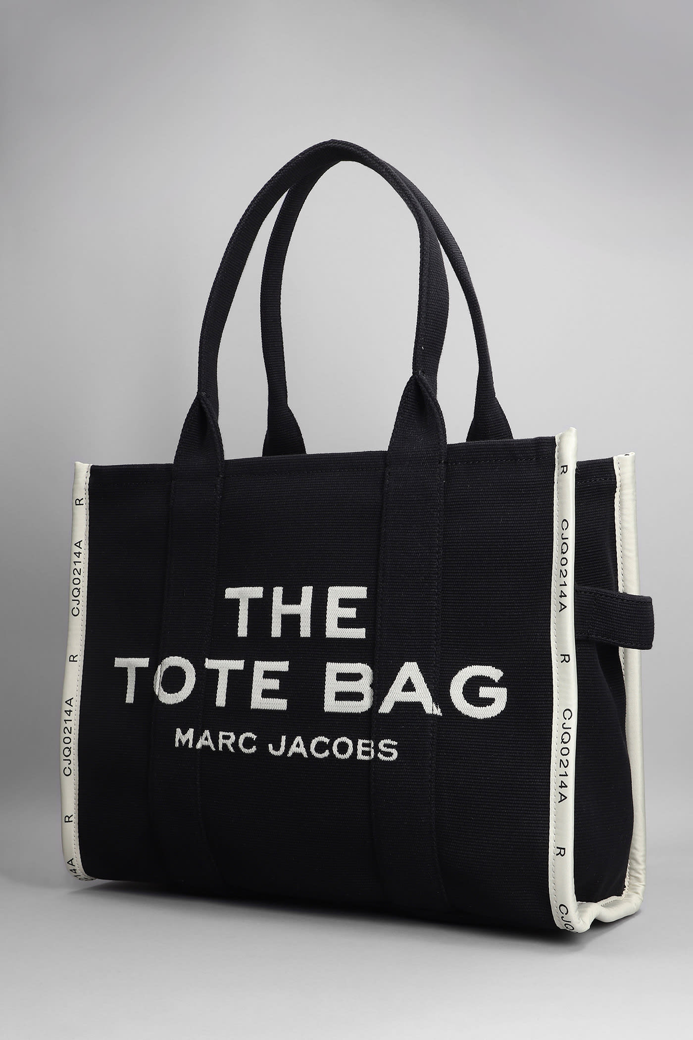 Shop Marc Jacobs The Large Tote Tote In Black Cotton