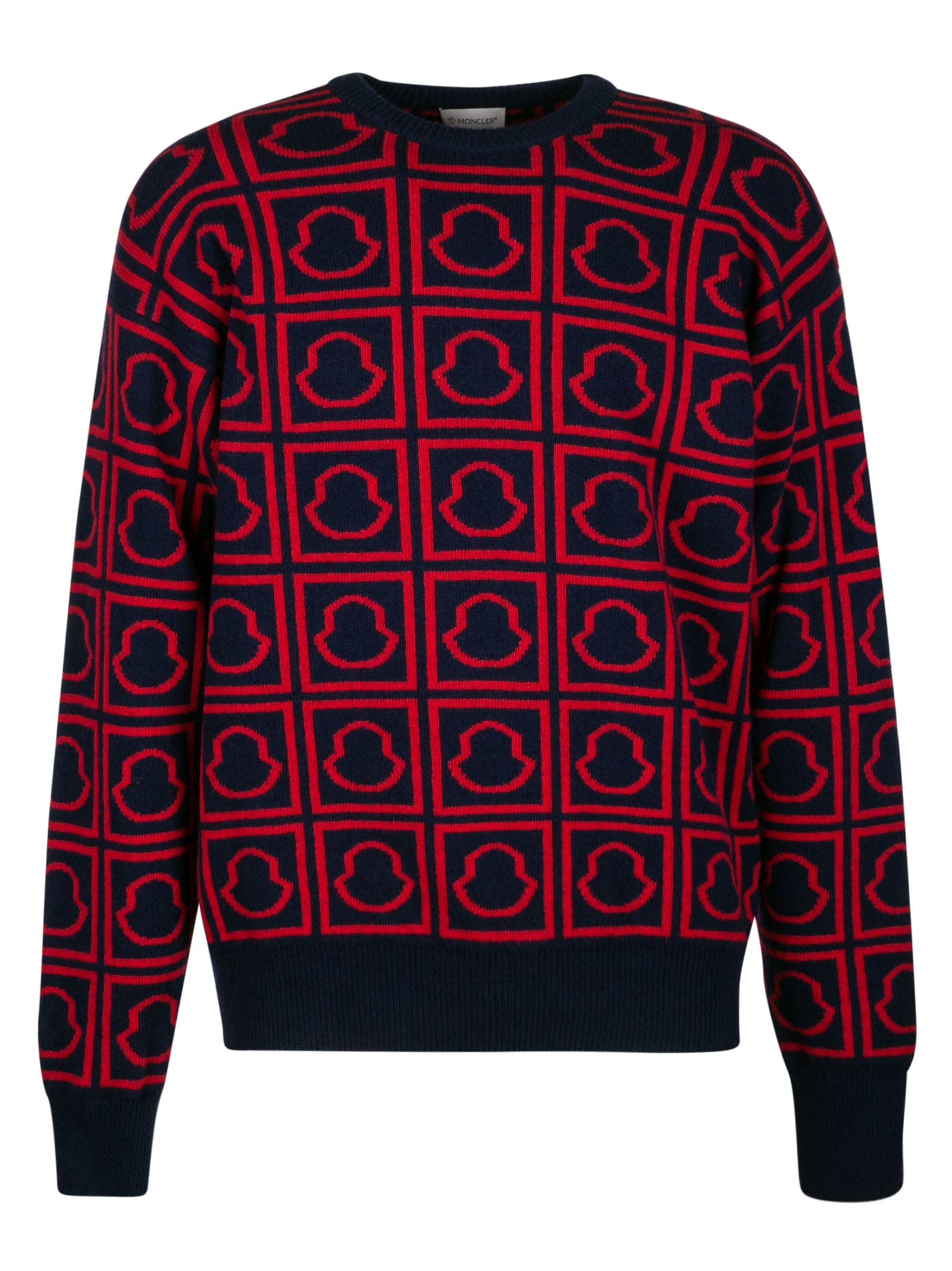 Moncler All-over Logo Ribbed Sweater