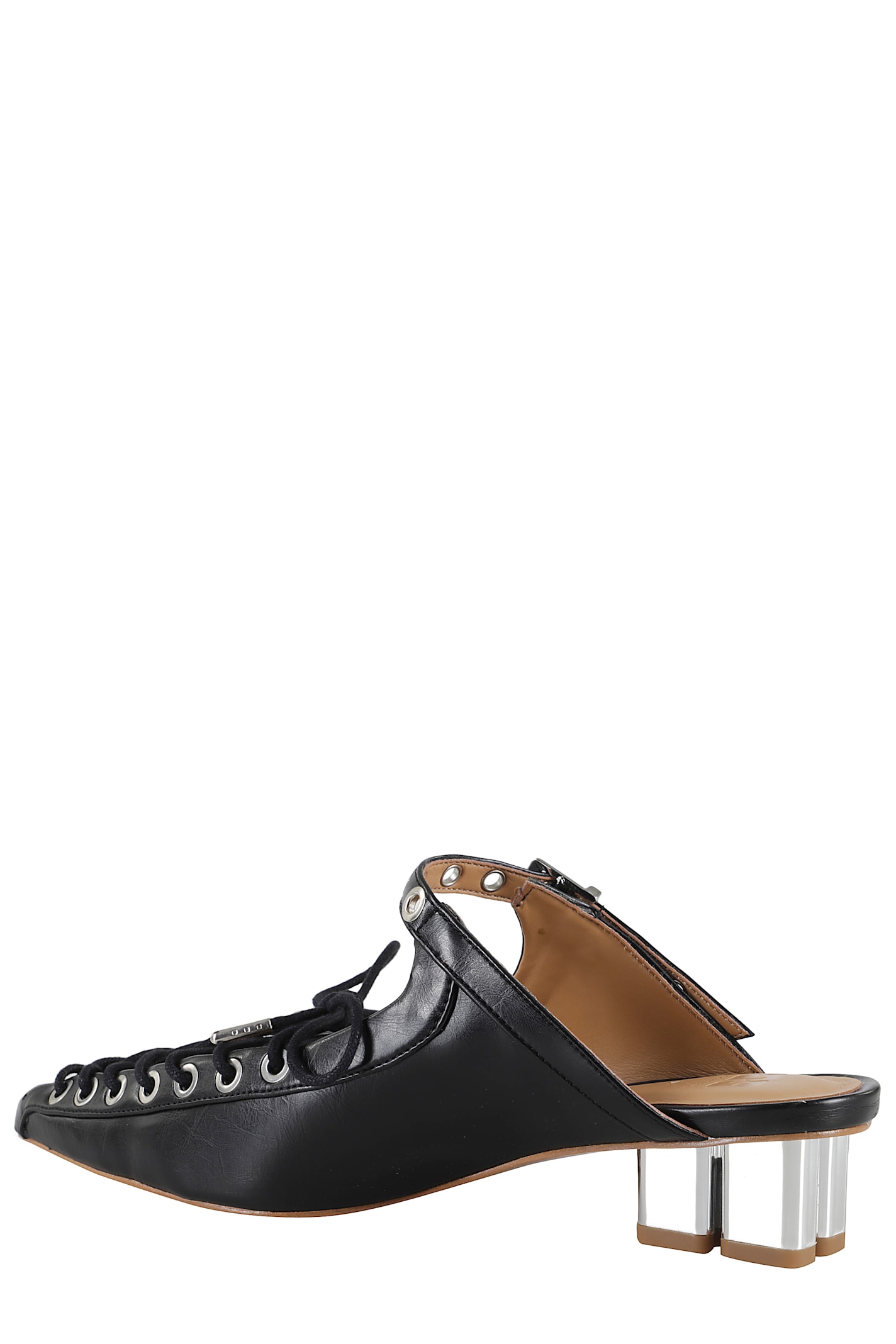 Shop Ganni Slipper-mule In Black Polyuretan