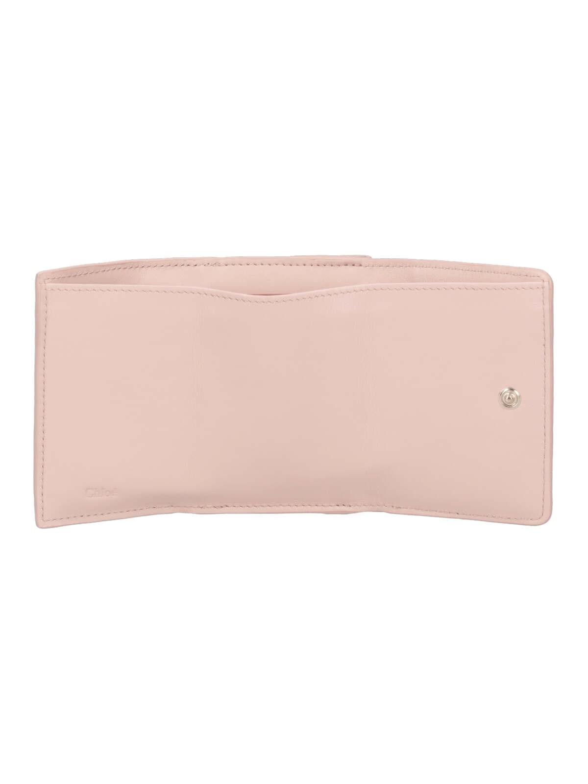 Shop Chloé Sense Tri-fold Mini Wallet In Pink