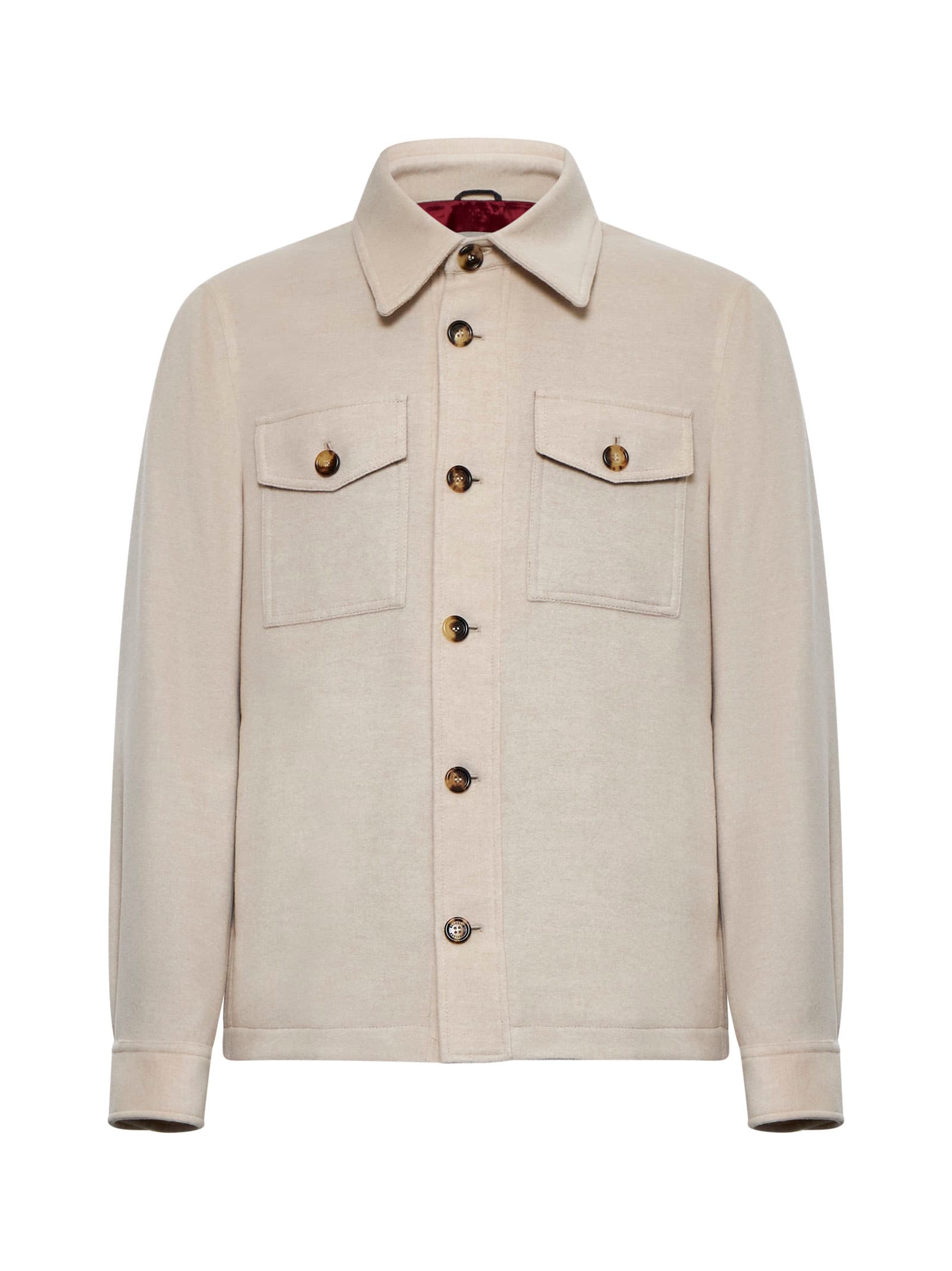 Shop Brunello Cucinelli Jacket In Sabbia+rubino