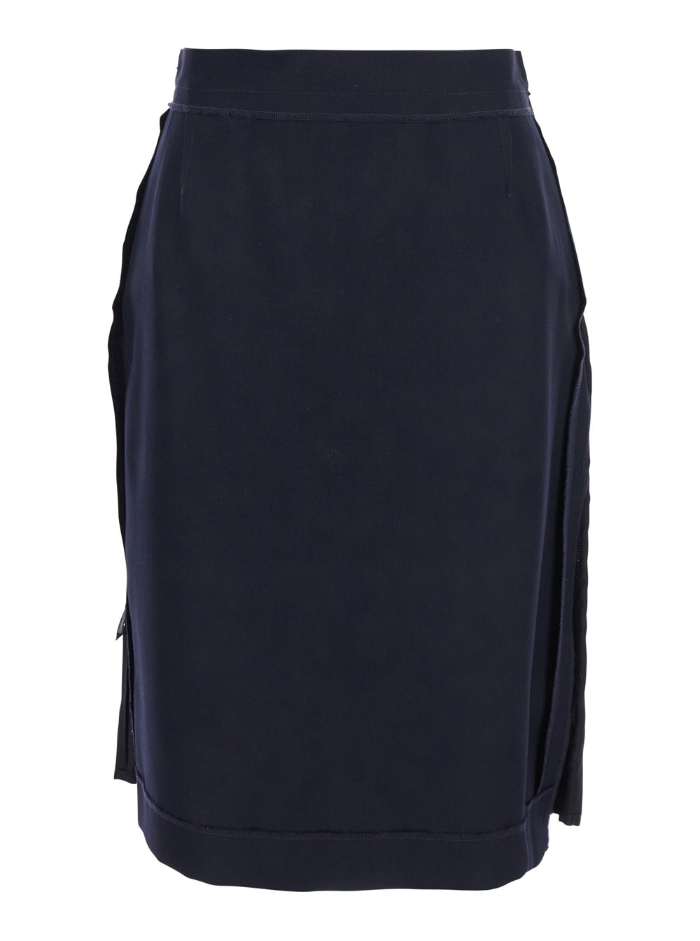 Maison Margiela Navy Cotton Skirt In Blue